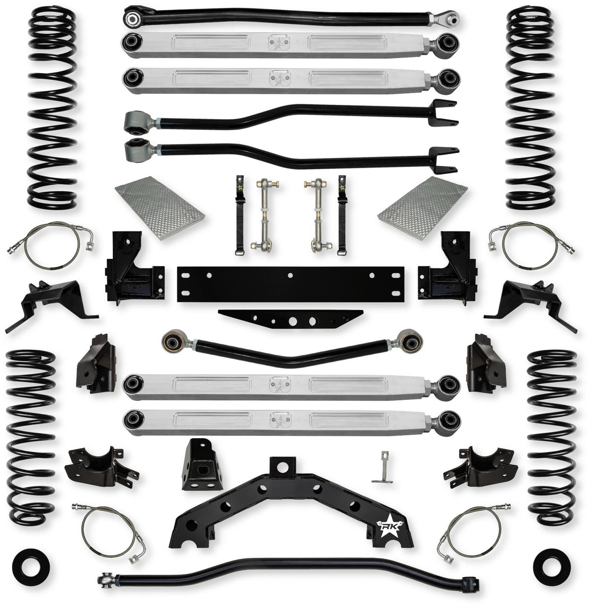 3.5 Inch Adventure X Pro Elite Long-Arm Suspension System for Jeep Wrangler JK With No Shocks Rock Krawler