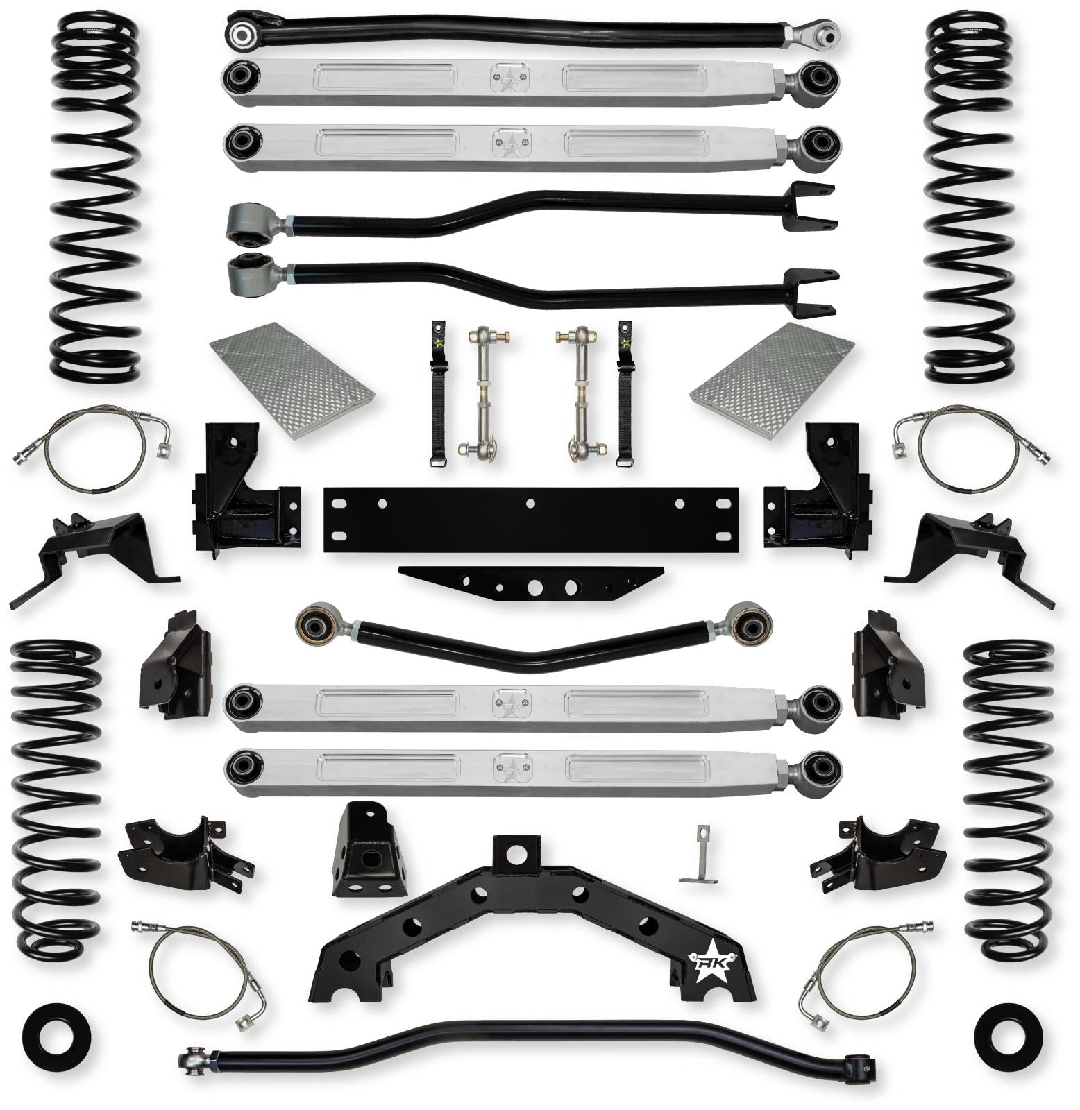 3.5 Inch Adventure X Pro Elite Long-Arm Suspension System for Jeep Wrangler JKU With No Shocks Rock Krawler
