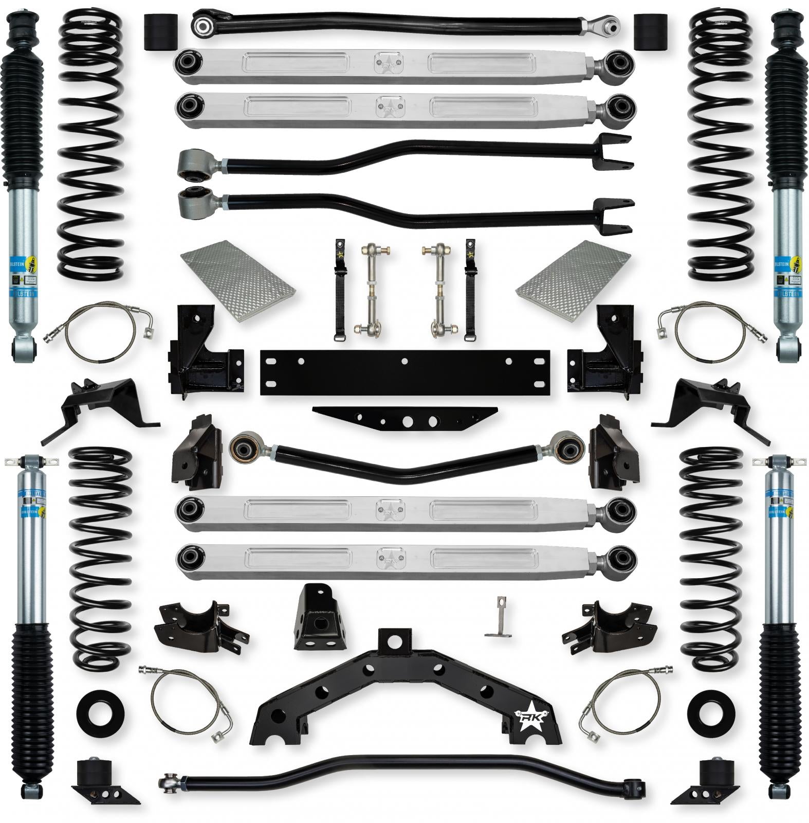 3.5 Inch Adventure X Pro Elite Long-Arm Suspension System for Jeep Wrangler JKU With Bilstein Shocks Rock Krawler