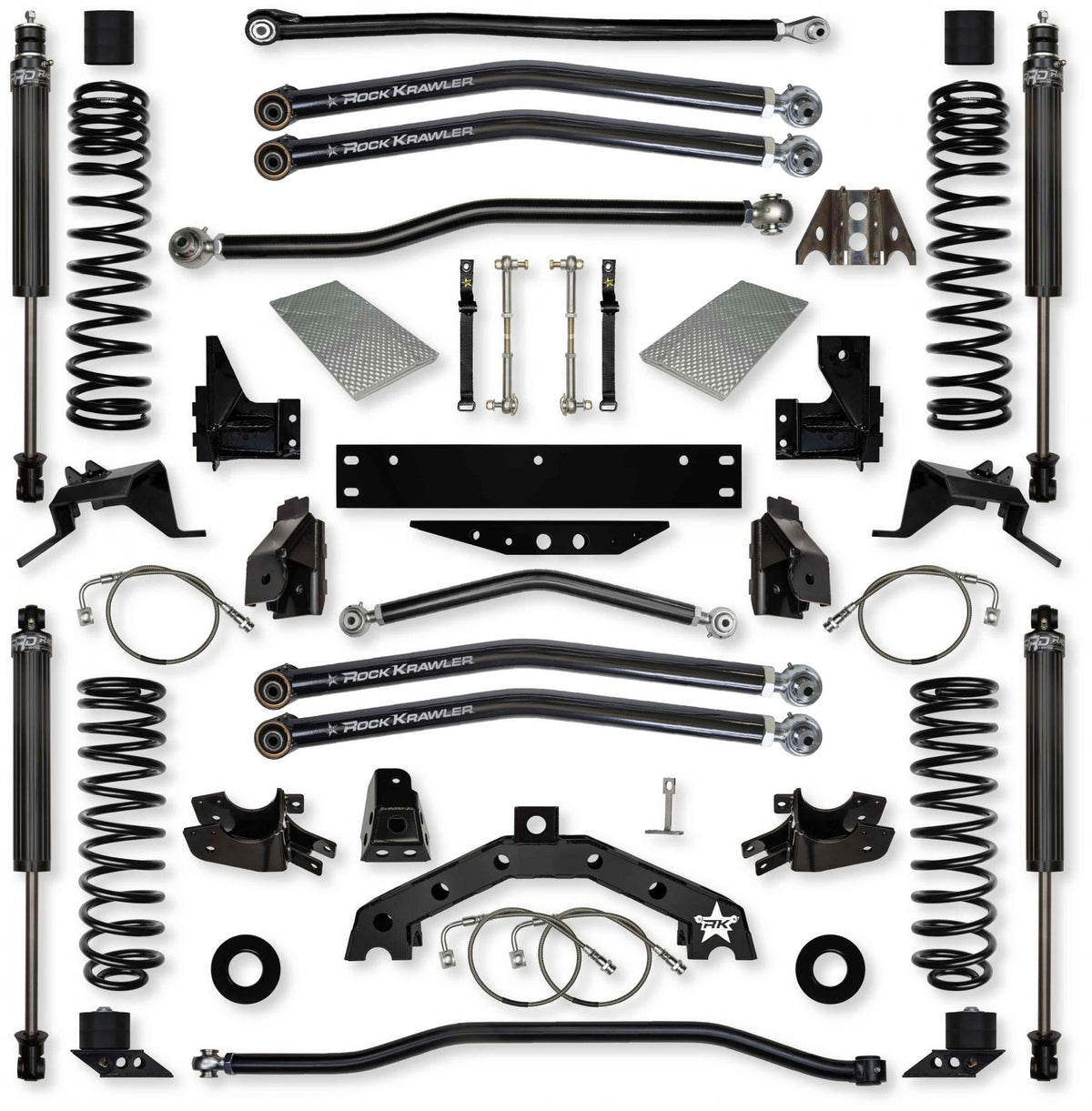 3.5 Inch X Factor X2 Long-Arm Suspension System for Jeep Wrangler JKU With IFP Shocks Rock Krawler