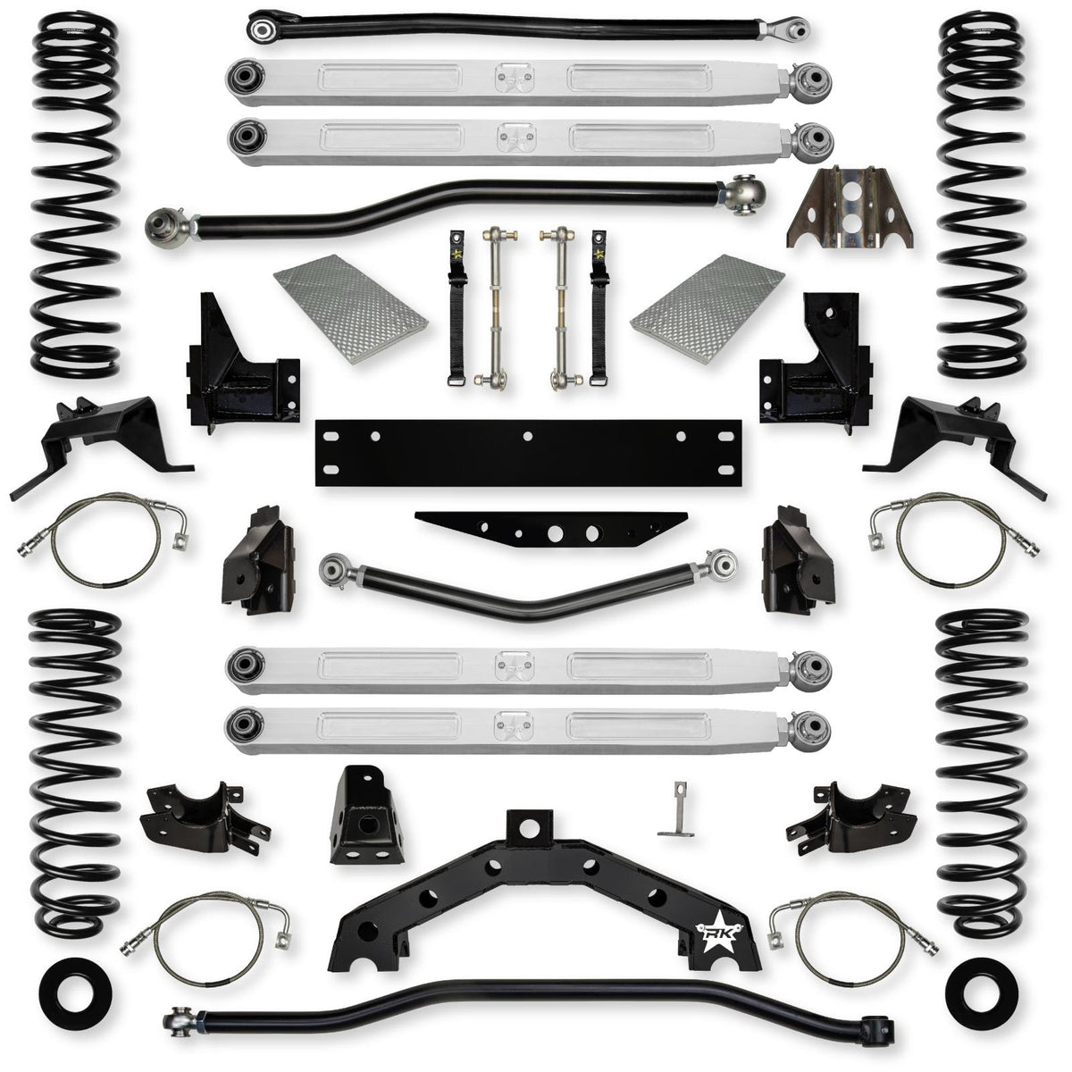 3.5 Inch X Factor X2 Pro Elite Long-Arm Suspension System for Jeep Wrangler JK With No Shocks Rock Krawler