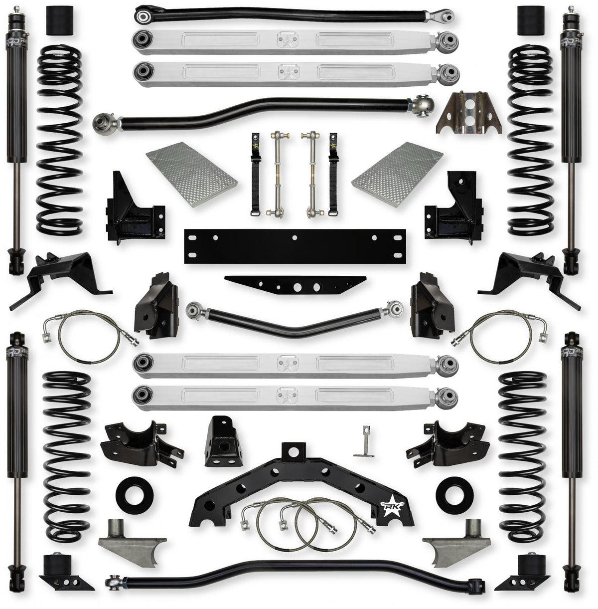 3.5 Inch X Factor X2 Pro Elite 6 Inch Stretch Long-Arm Suspension System For Jeep Wrangler JK With IFP Shocks Rock Krawler
