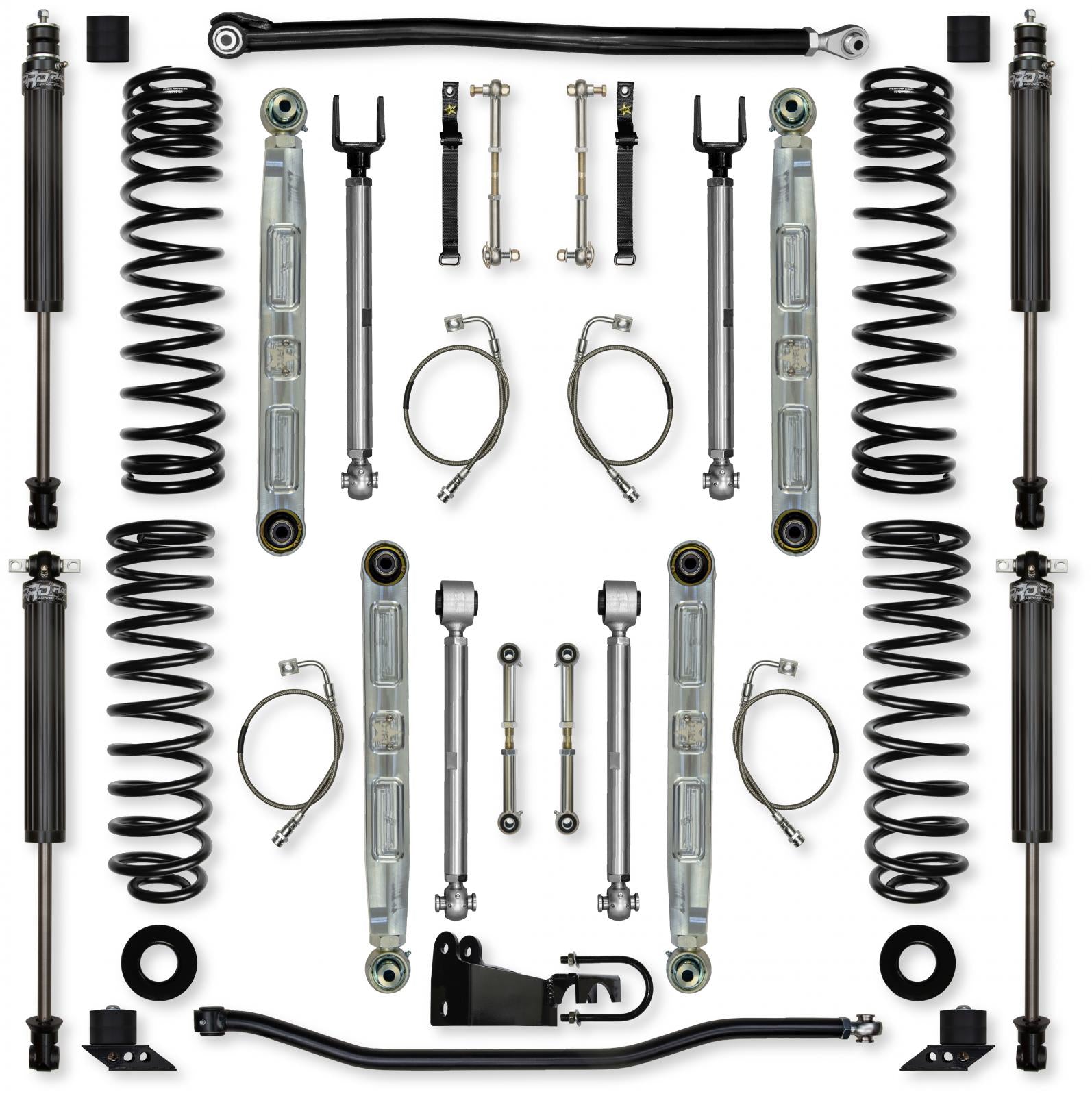3.5 Inch X-Factor Pro Elite Suspension System for Jeep Wrangler JK With IFP Shocks Rock Krawler