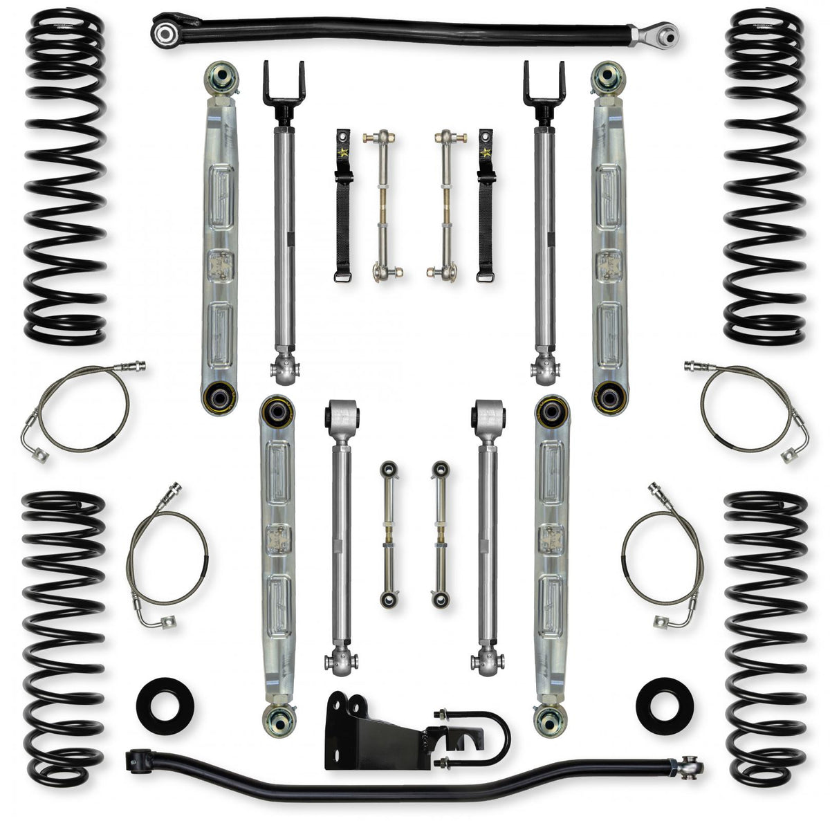 3.5 Inch X-Factor Pro Elite Suspension System for Jeep Wrangler JKU With No Shocks Rock Krawler