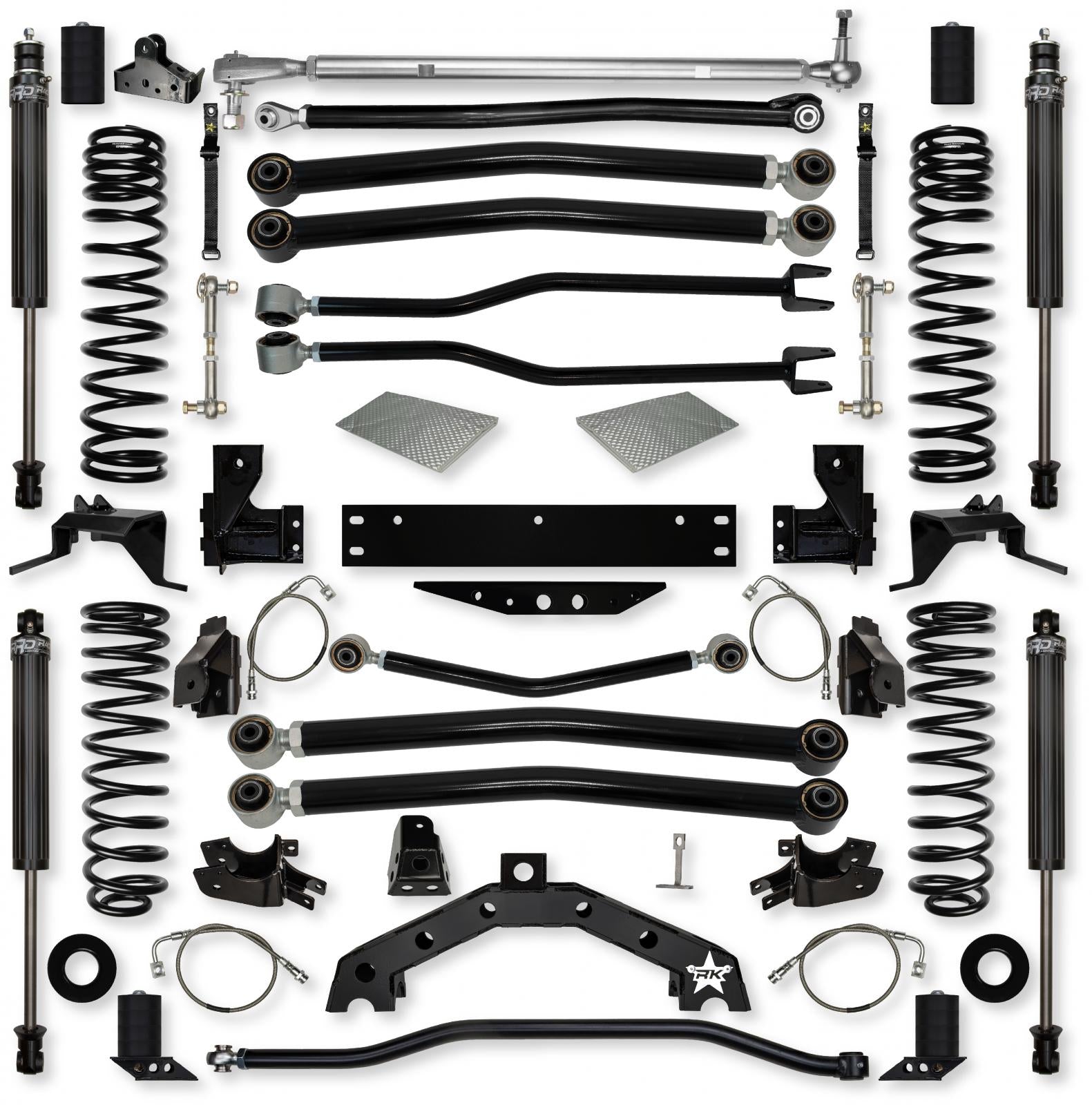 4.5 Inch Adventure X2 Long-Arm Suspension System For Jeep Wrangler JK With IFP Shocks Rock Krawler