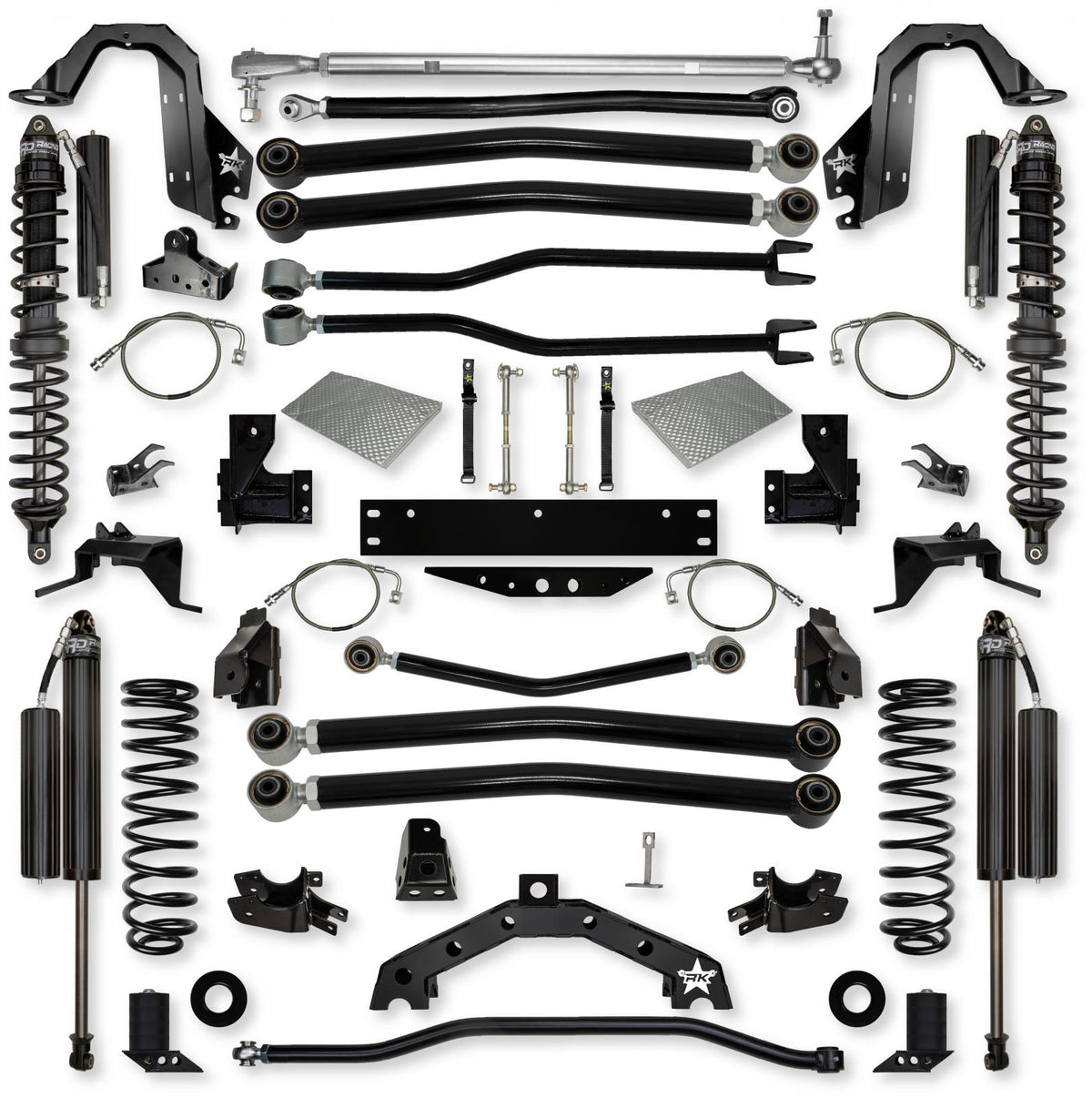 4.5 Inch Adventure X2 Coilover Long-Arm Suspension System For Jeep Wrangler JKU Comp Stage 1 Rock Krawler