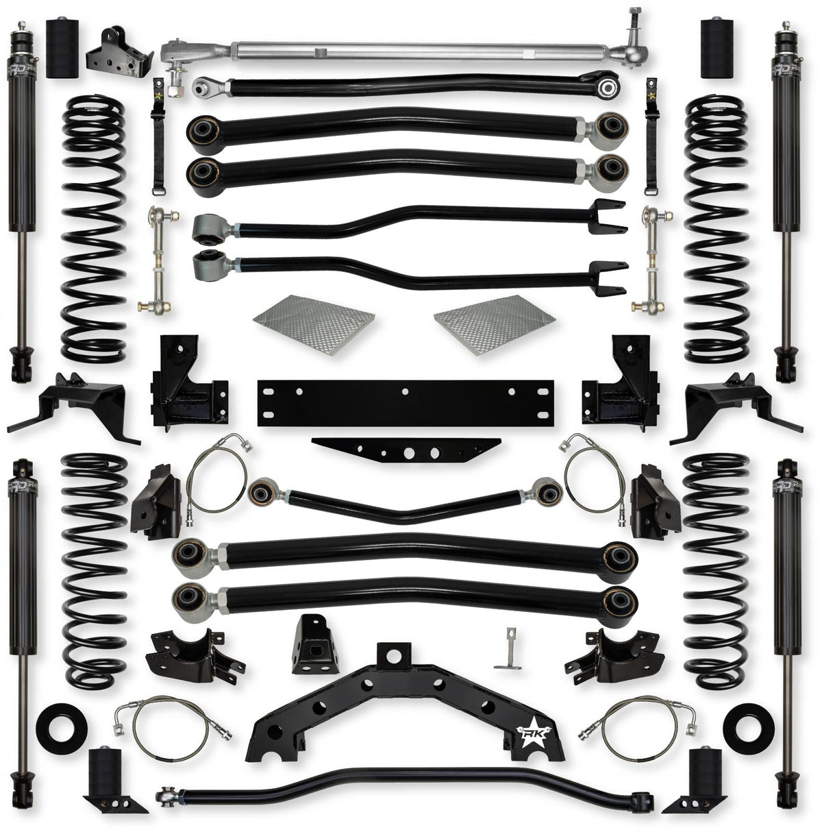 4.5 Inch Adventure X2 Long-Arm Suspension System For Jeep Wrangler JKU With IFP Shocks Rock Krawler