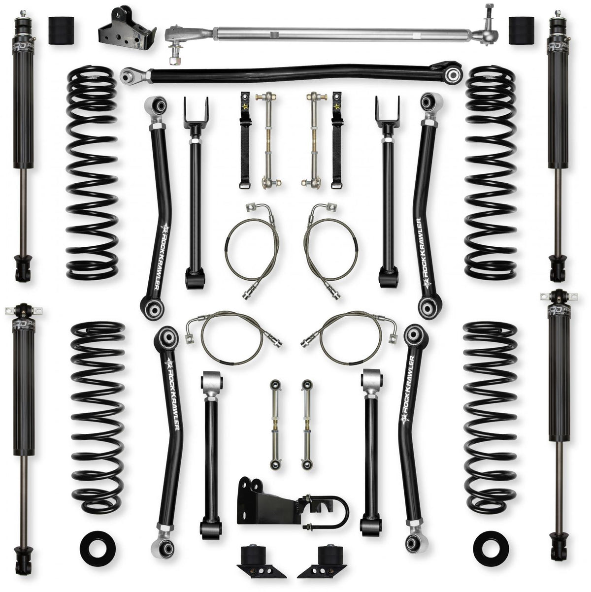 4.5 Inch Adventure X Mid-Arm Suspension System for Jeep Wrangler JK With IFP Shocks Rock Krawler