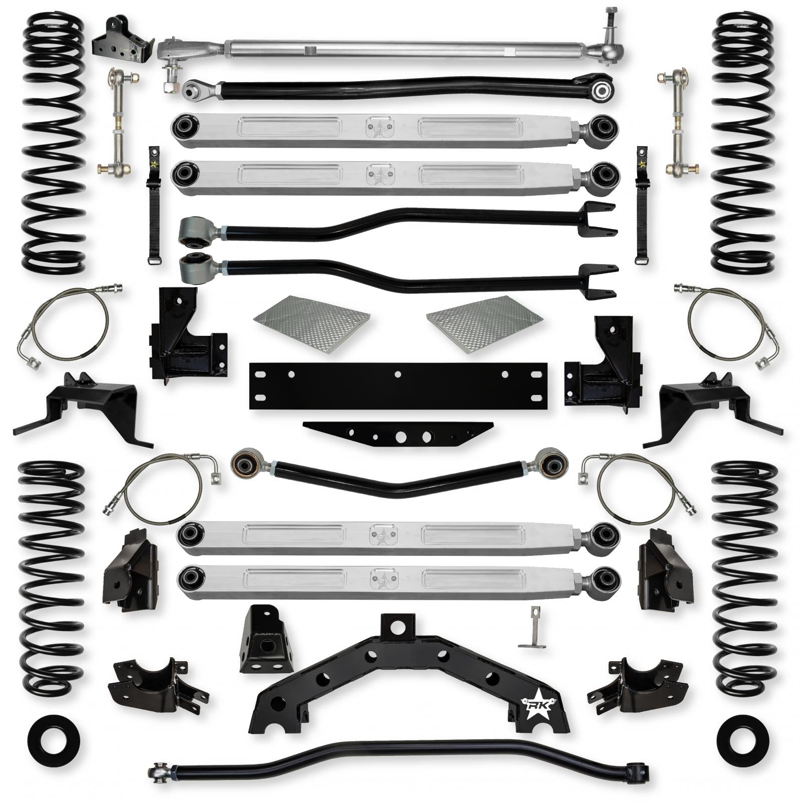 4.5 Inch Adventure X2 Pro Elite Long-Arm Suspension System For Jeep Wrangler JK With No Shocks Rock Krawler