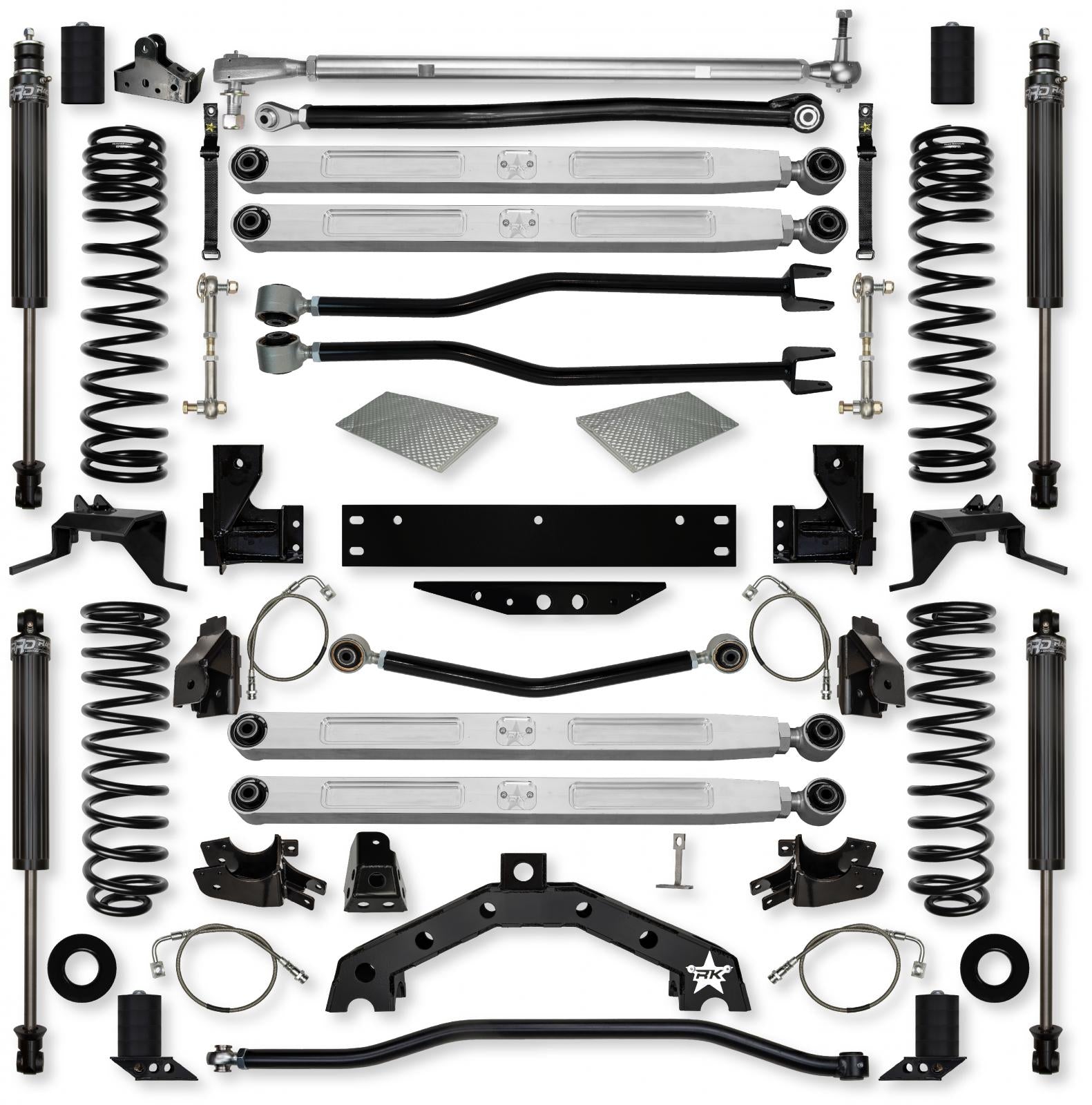 4.5 Inch Adventure X2 Pro Elite Long-Arm Suspension System For Jeep Wrangler JK With IFP Shocks Rock Krawler