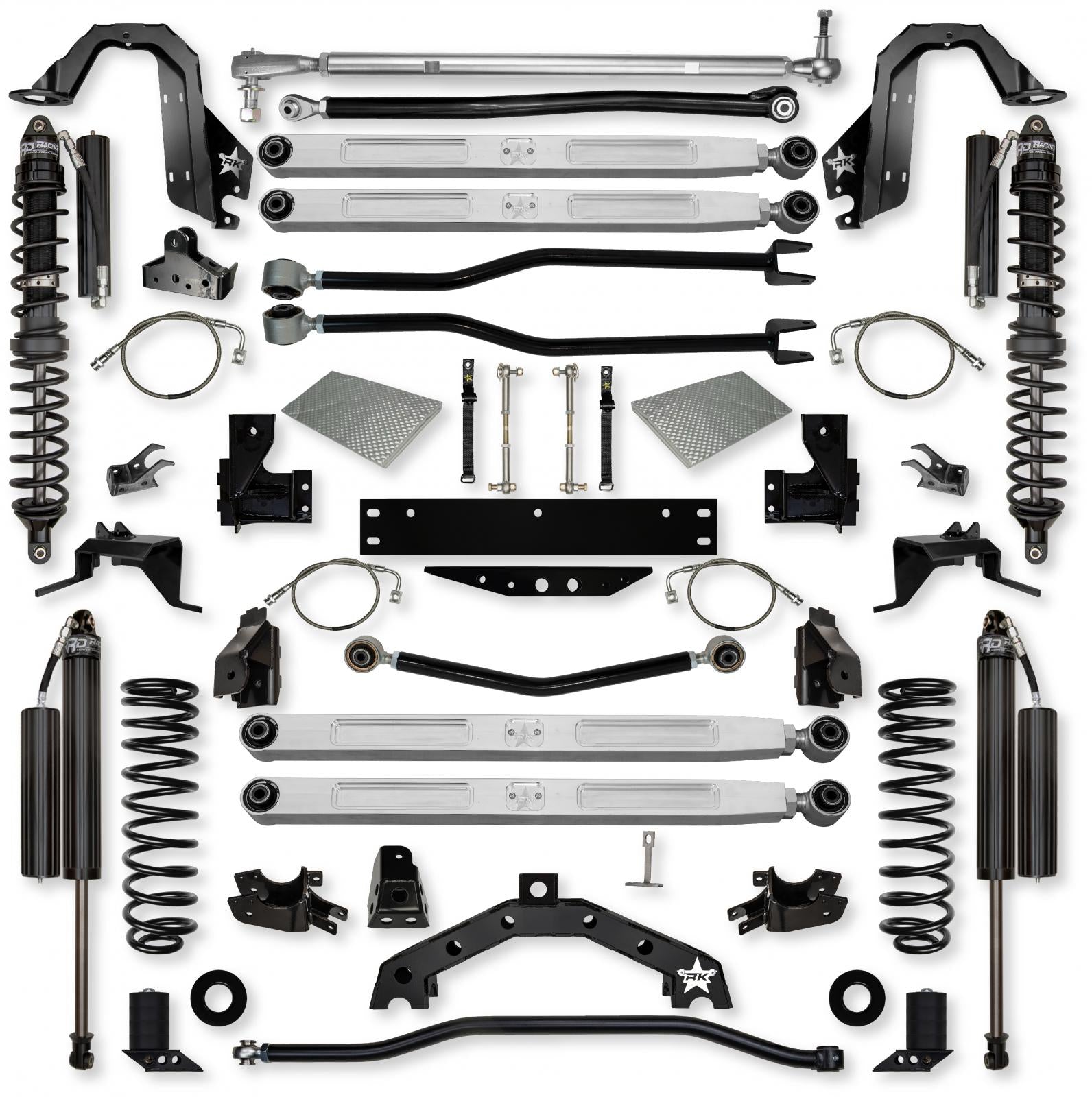4.5 Inch Adventure X2 Pro Elite Coilover Long-Arm Suspension System For Jeep Wrangler JKU Comp Stage 1 Rock Krawler