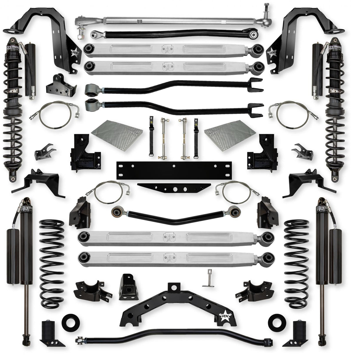 4.5 Inch Adventure X2 Pro Elite Coilover Long-Arm Suspension System For Jeep Wrangler JKU Comp Stage 2 Rock Krawler