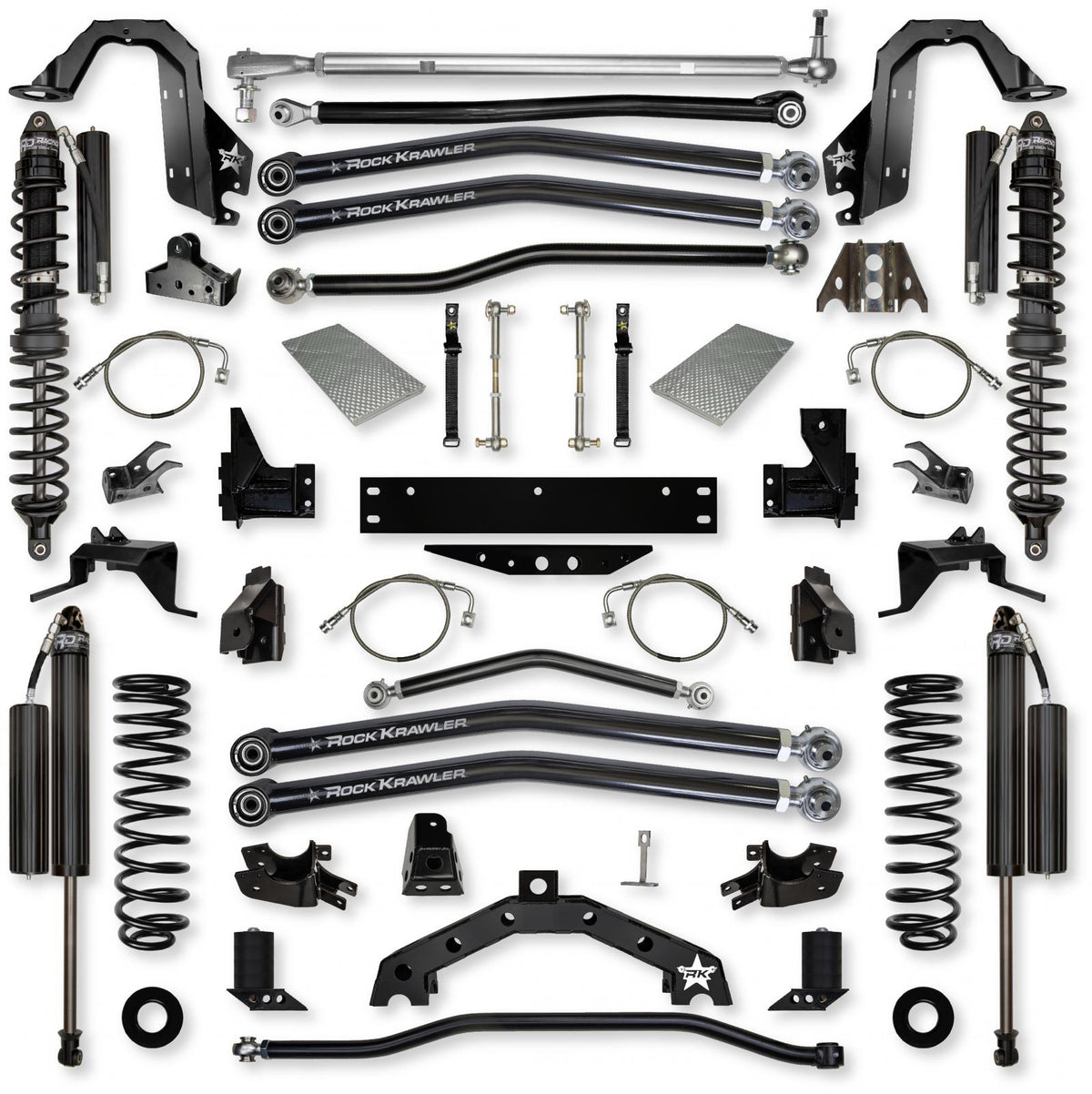 4.5 Inch X-Factor X2 Coilover Long-Arm Suspension System for Jeep Wrangler JKU Comp Stage 1 Rock Krawler
