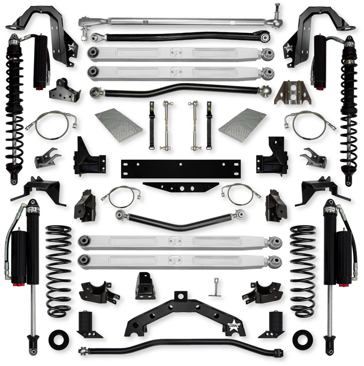 4.5 Inch X-Factor X2 Pro Elite Coilover Long-Arm Suspension System for Jeep Wrangler JK Comp Stage 2 Rock Krawler