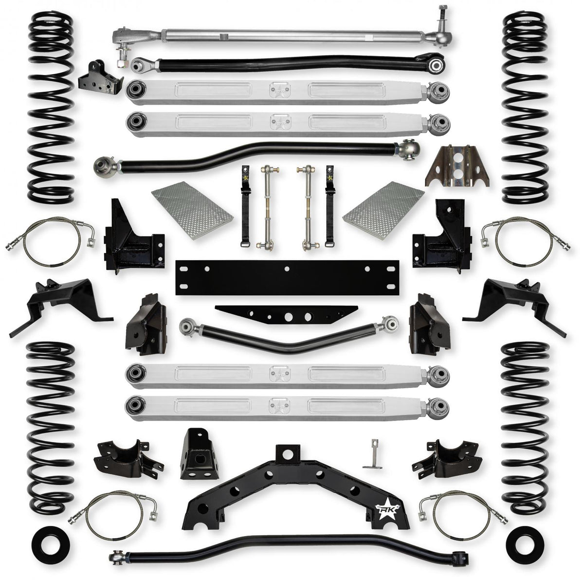 4.5 Inch X-Factor X2 Pro Elite Long-Arm Suspension System for Jeep Wrangler JKU With No Shocks Rock Krawler