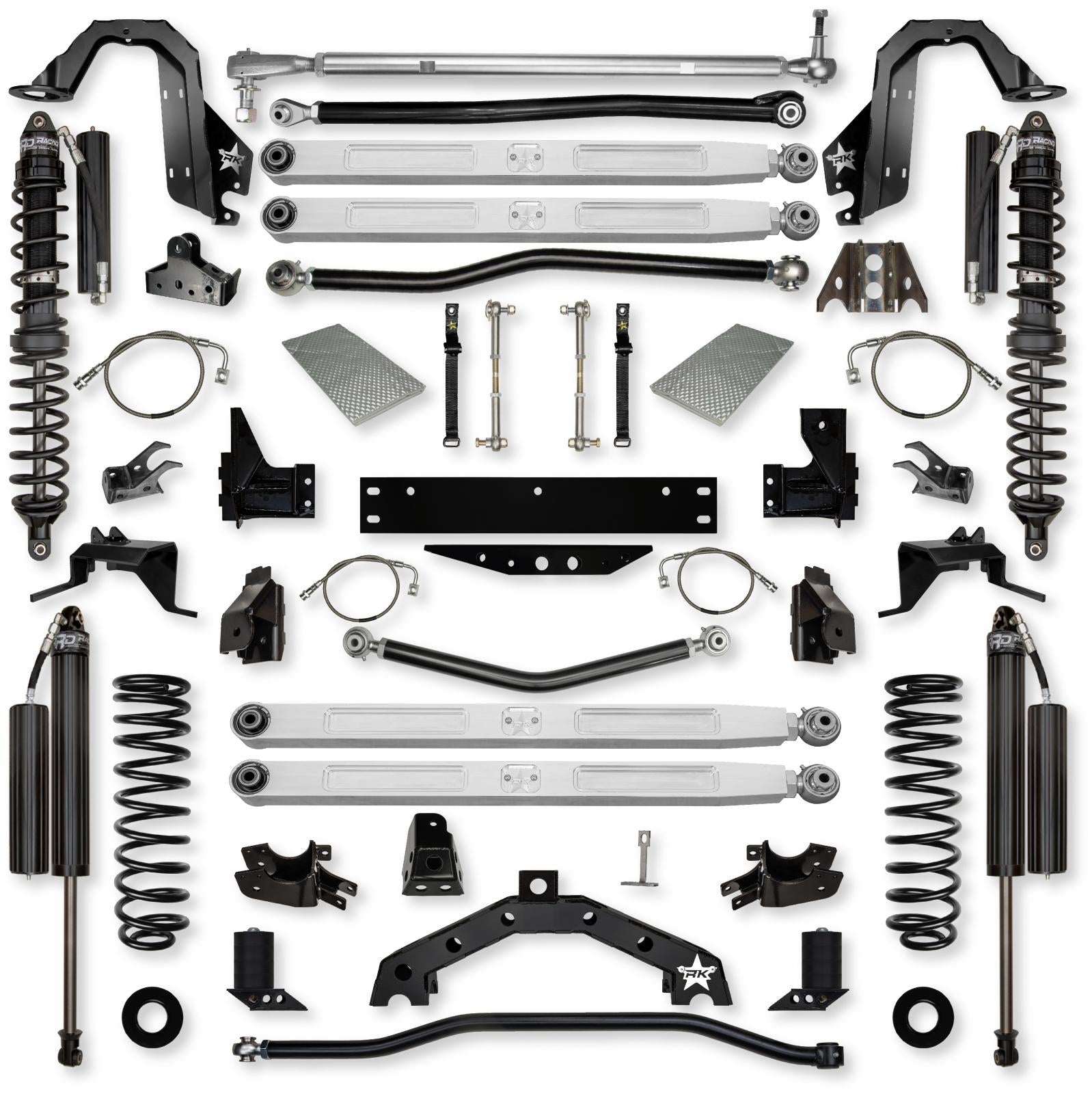 4.5 Inch X-Factor X2 Pro Elite Coilover Long-Arm Suspension System for Jeep Wrangler JKU Comp Stage 1 Rock Krawler