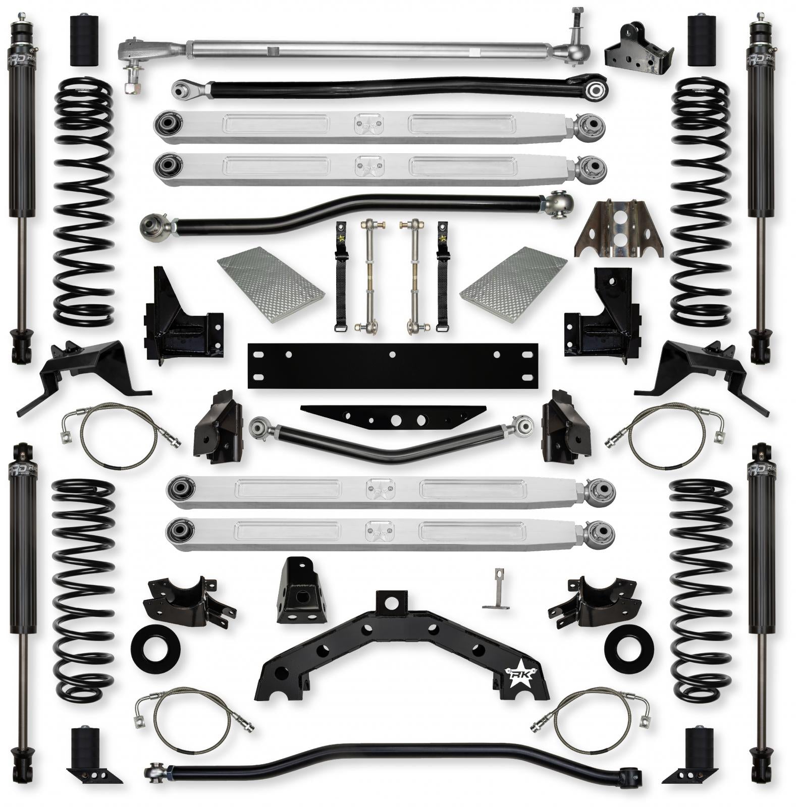 4.5 Inch X-Factor X2 Pro Elite Long-Arm Suspension System for Jeep Wrangler JKU With IFP Shocks Rock Krawler