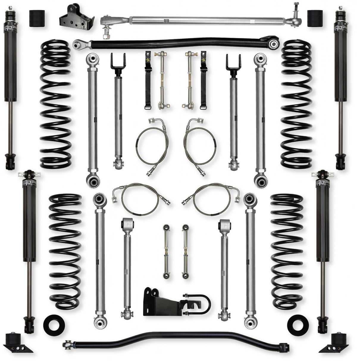 4.5 Inch X-Factor PRO Mid-Arm Suspension System for Jeep Wrangler JK With IFP Shocks Rock Krawler