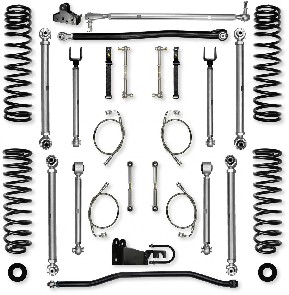 4.5 Inch X-Factor PRO Mid-Arm Suspension System for Jeep Wrangler JKU With No Shocks Rock Krawler