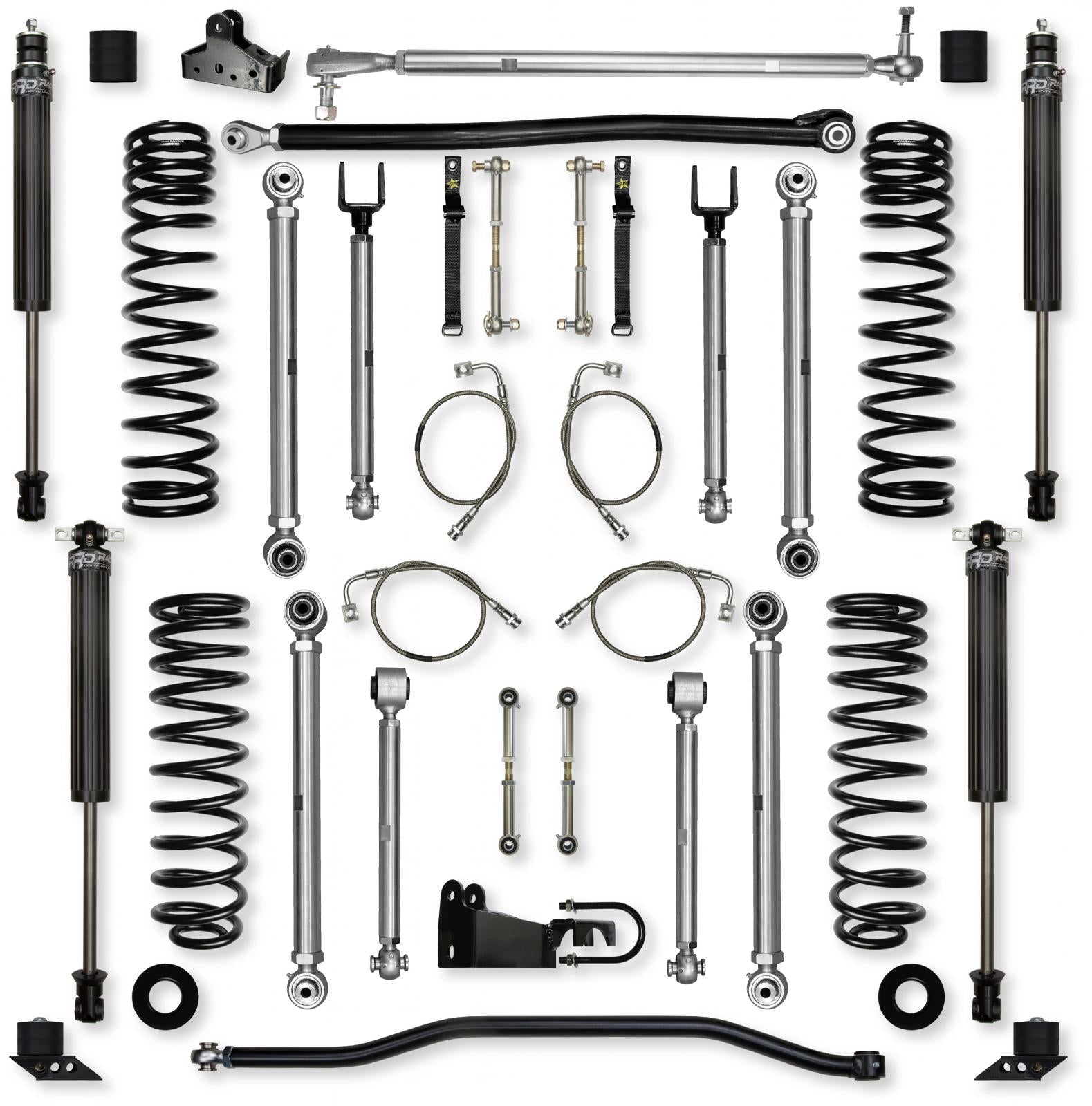 4.5 Inch X-Factor PRO Mid-Arm Suspension System for Jeep Wrangler JKU With IFP Shocks Rock Krawler