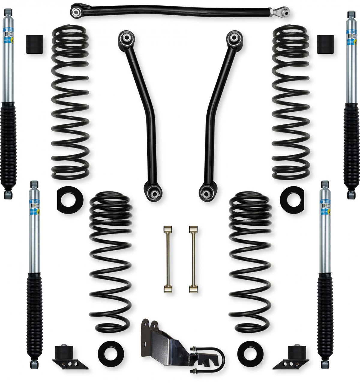 2.5 Inch Adventure Mid-Arm Suspension System for Jeep Wrangler JL Gas Models Comp Stage 1 With Bilstein Shocks Rock Krawler
