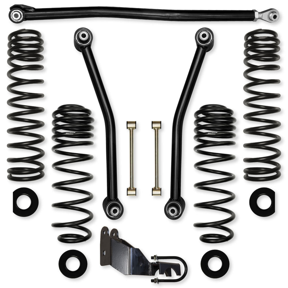 2.5 Inch Adventure Mid-Arm Suspension System for Jeep Wrangler JLU Diesel Models Comp Stage 1 With No Shocks Rock Krawler