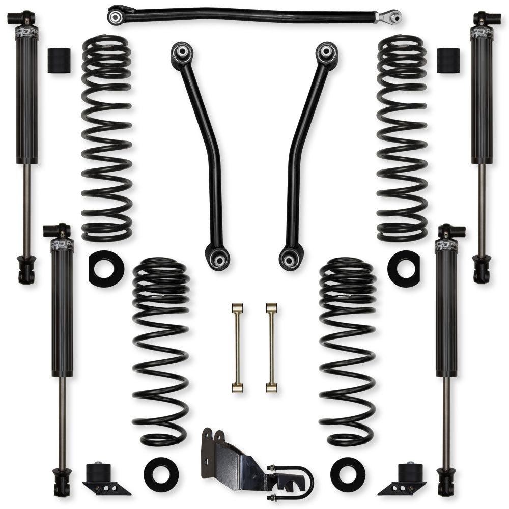 2.5 Inch Adventure Mid-Arm Suspension System for Jeep Wrangler JLU 4XE Models Comp Stage 1 With IFP Shocks Rock Krawler