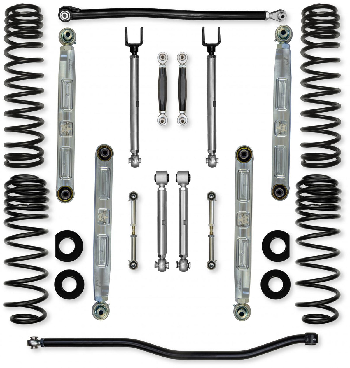 2.5 Inch X-Factor Pro Elite No Limits Mid-Arm Suspension System for Jeep Wrangler JLU 392 Models With No Shocks Rock Krawler