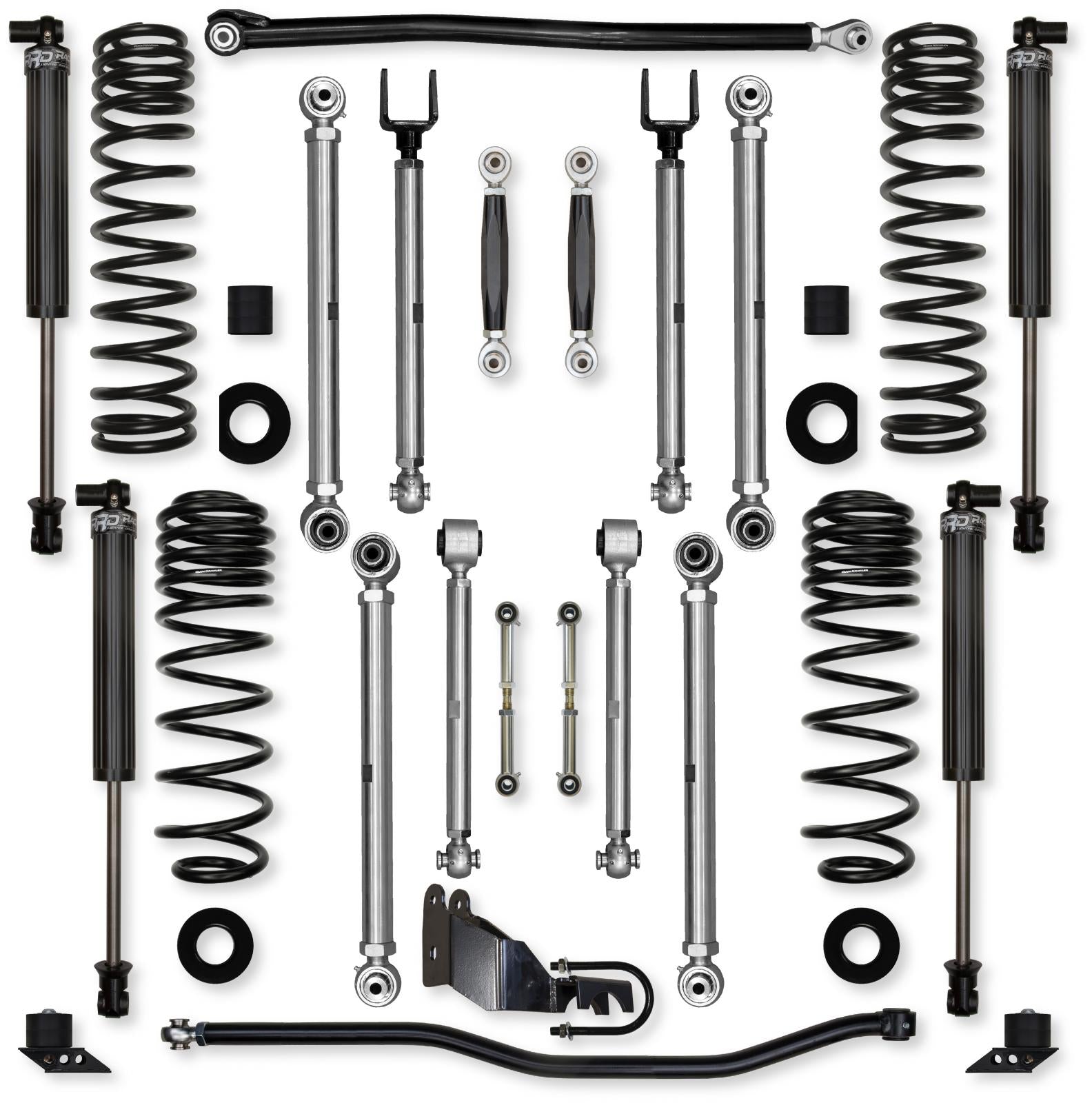2.5 Inch X-Factor PRO No Limits Mid-Arm Suspension System for Jeep Wrangler JL Gas Models With IFP Shocks Rock Krawler