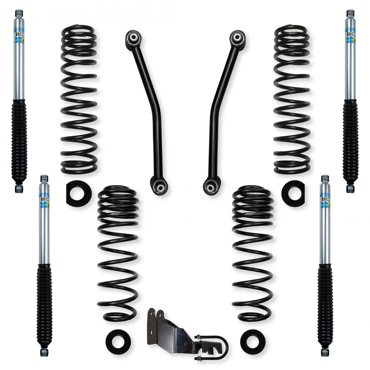 2.5 Inch Starter System for Jeep Wrangler JLU Diesel Models With Bilstein 5100 Shocks Rock Krawler