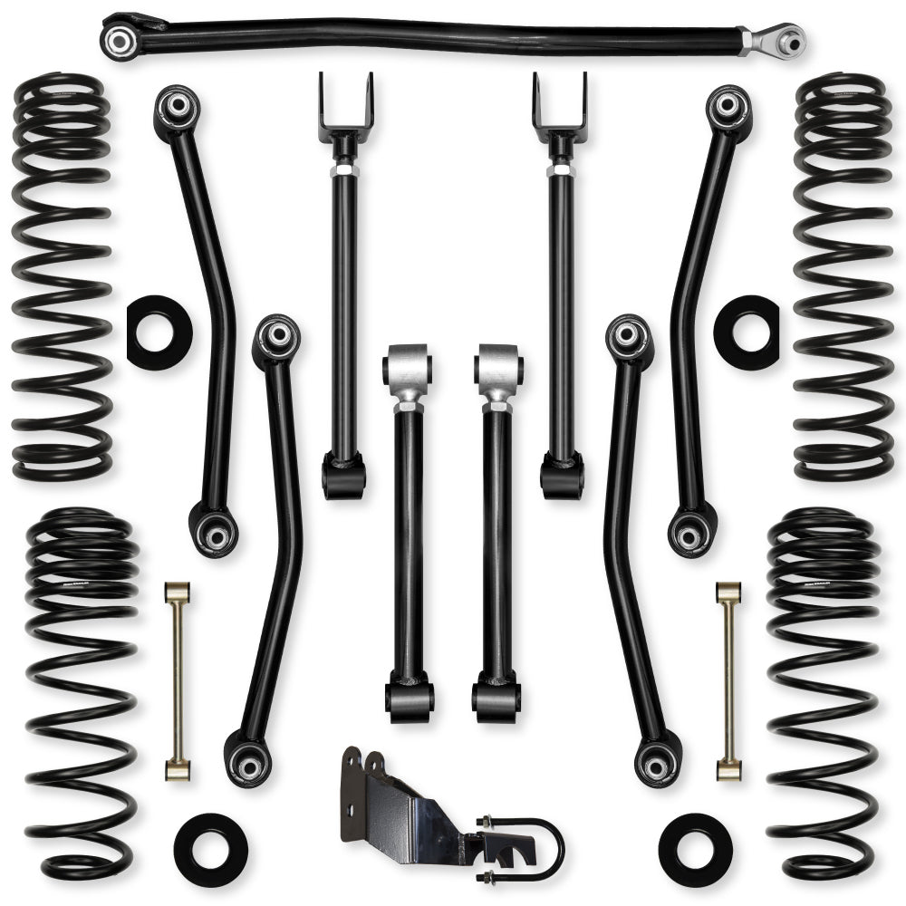 2.5 Inch Ultimate Adventure Mid-Arm Suspension System for Jeep Wrangler JL Gas Models With No Shocks Rock Krawler