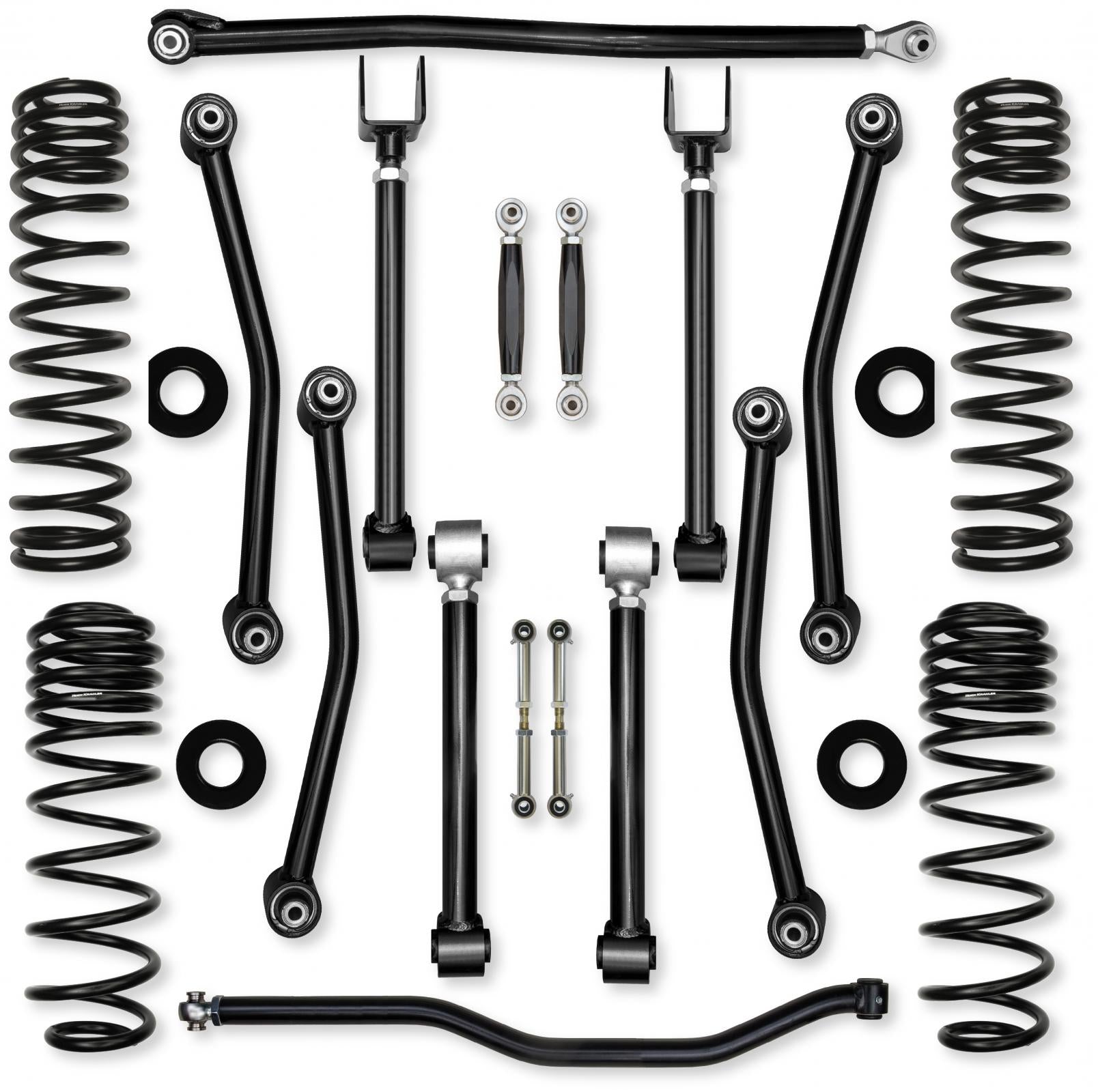 2.5 Inch Ultimate Adventure No Limits Mid-Arm Suspension System for Jeep Wrangler JLU 392 Models With No Shocks Rock Krawler