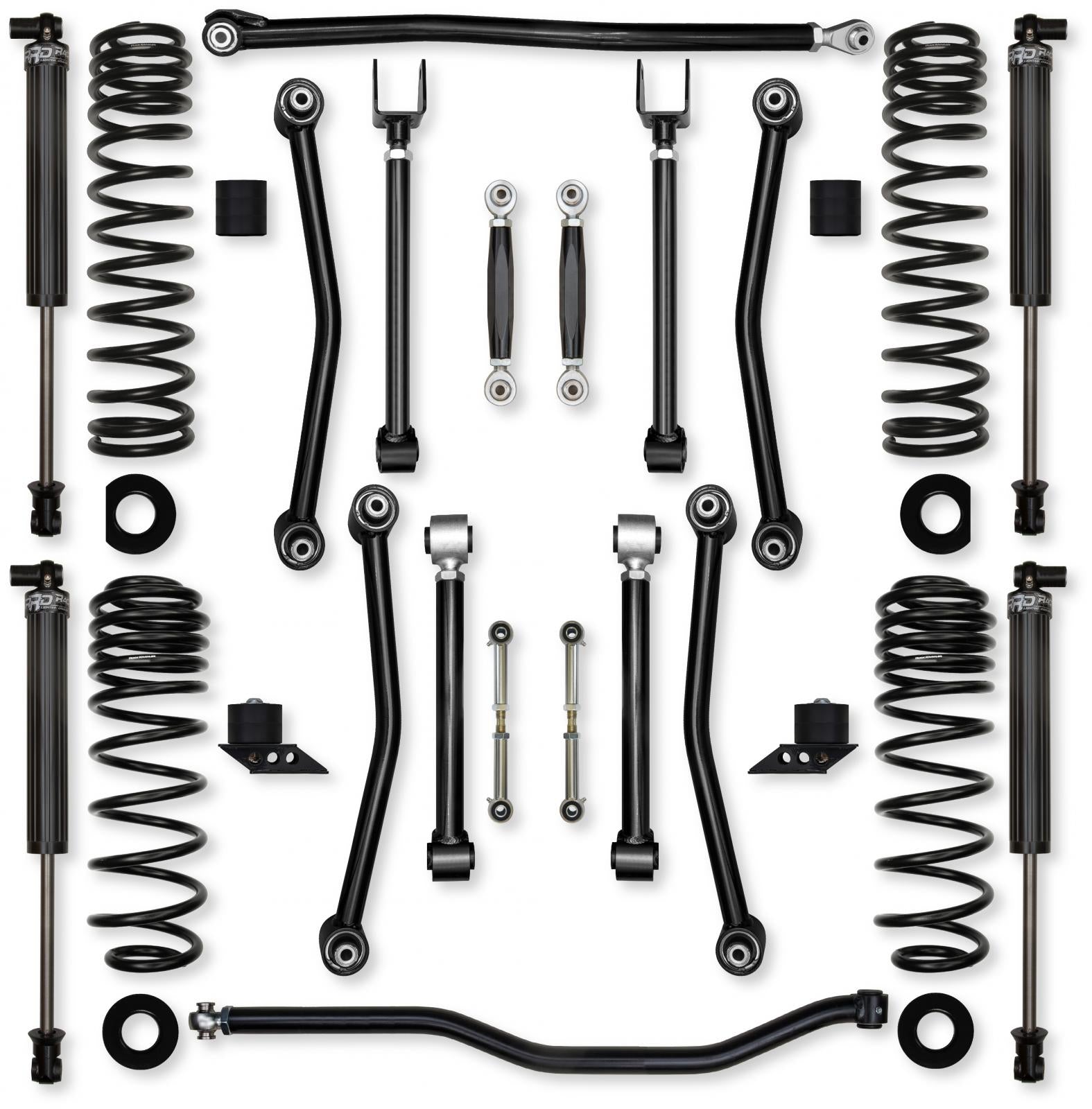2.5 Inch Ultimate Adventure No Limits Mid-Arm Suspension System for Jeep Wrangler JLU 392 Models With IFP Shocks Rock Krawler