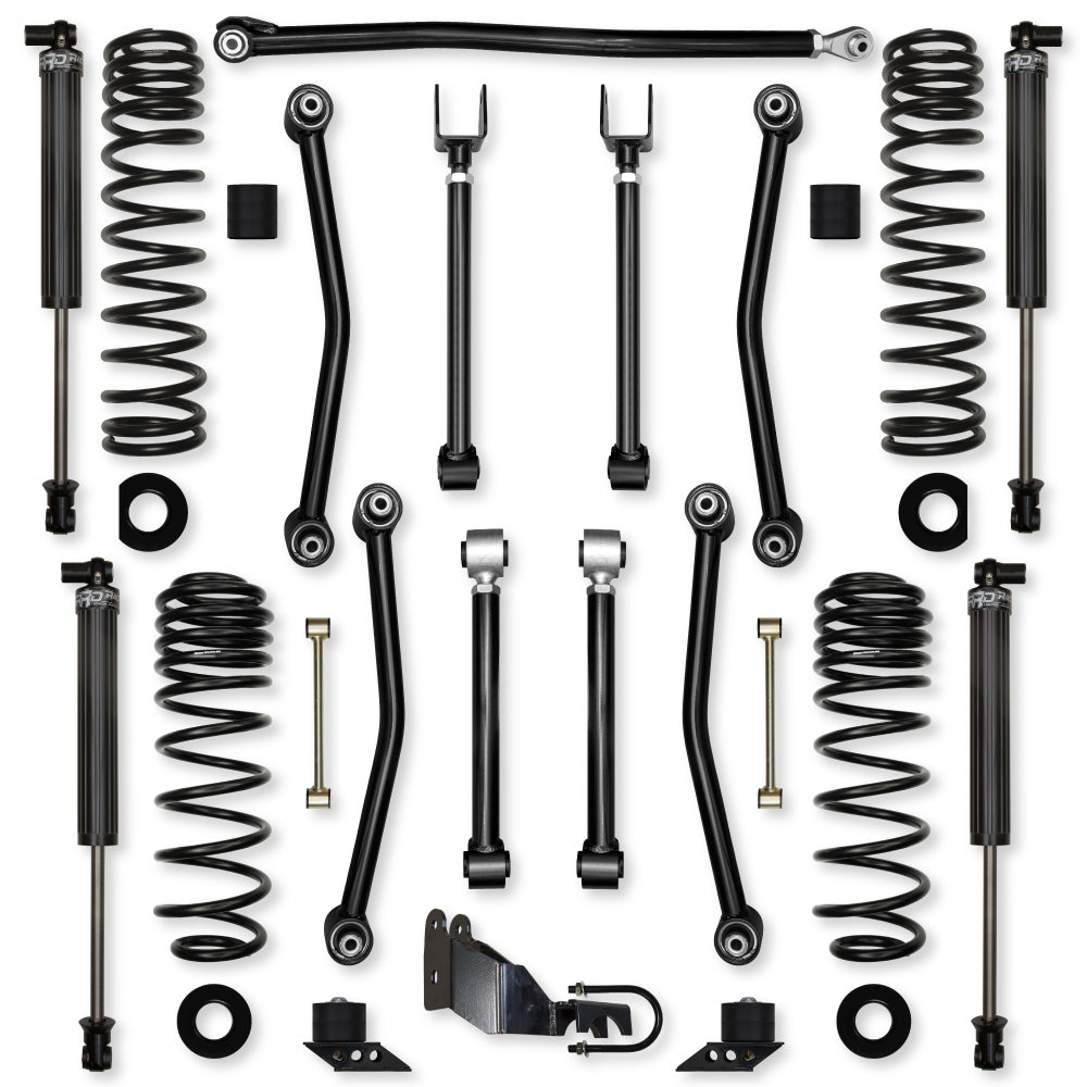 2.5 Inch Ultimate Adventure Mid-Arm Suspension System for Jeep Wrangler JLU 4XE Models With IFP Shocks Rock Krawler