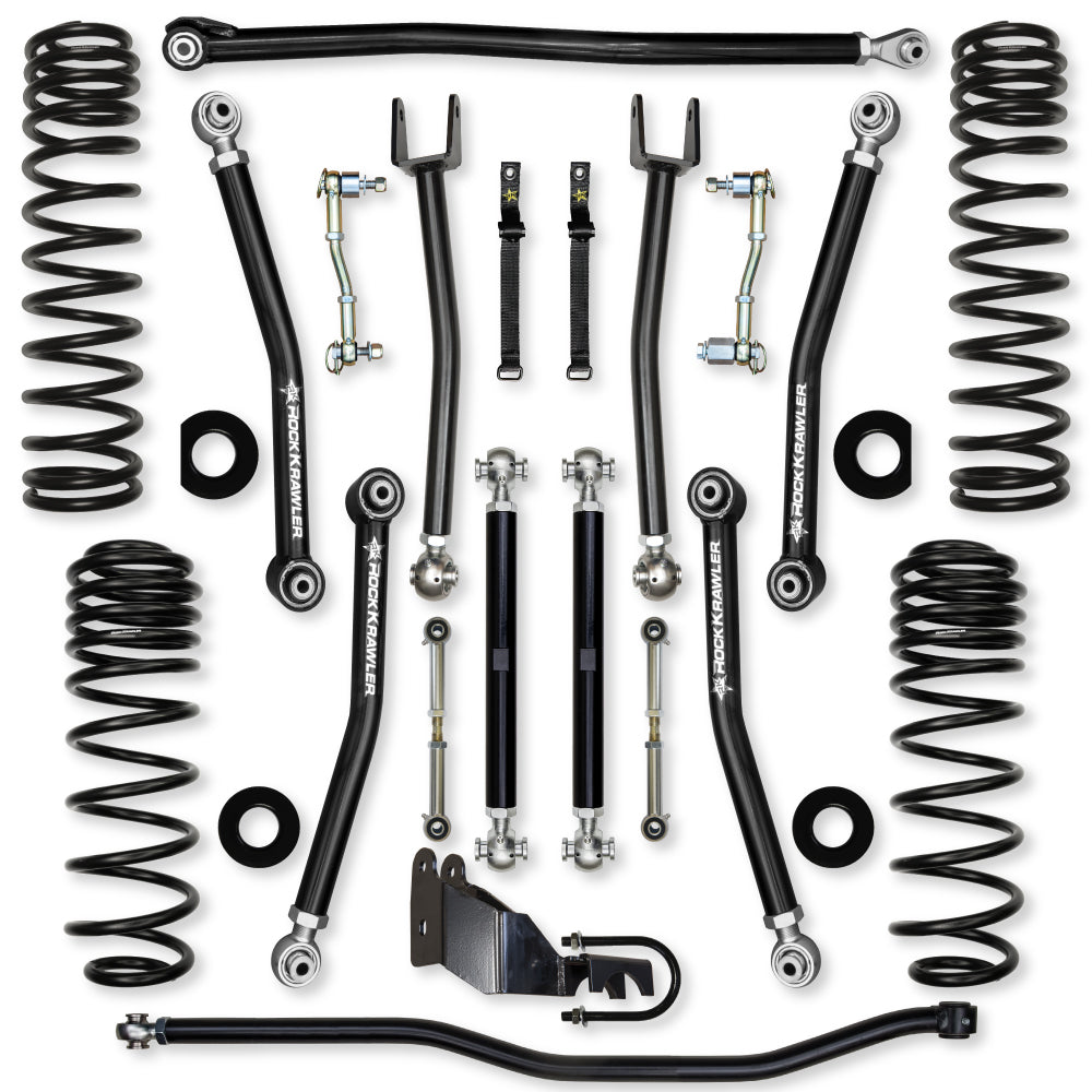 2.5 Inch X-Factor Mid-Arm Suspension System for Jeep Wrangler JL Gas Models With No Shocks Rock Krawler