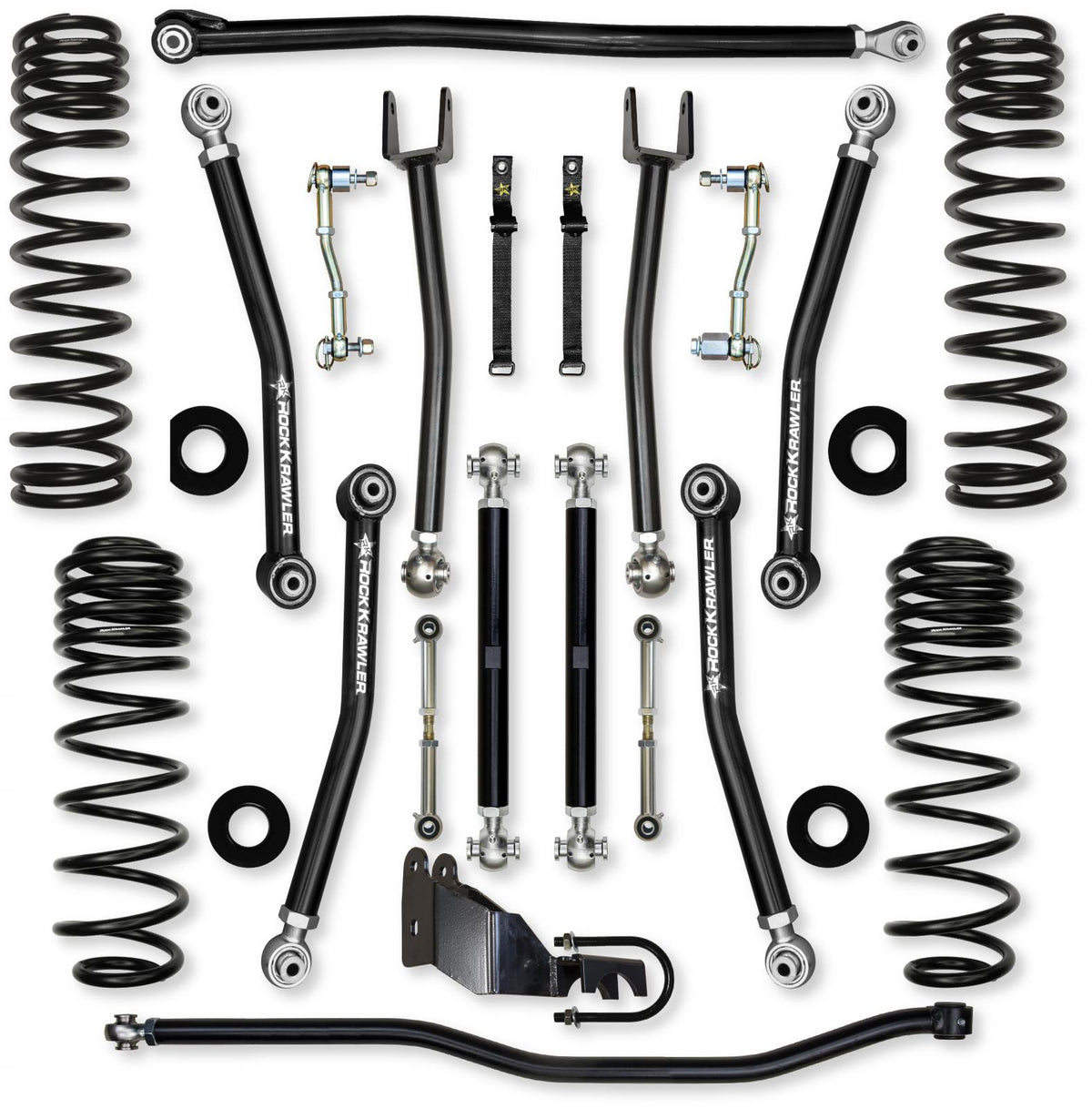 2.5 Inch X-Factor Mid-Arm Suspension System for Jeep Wrangler JLU 4XE Models With No Shocks Rock Krawler