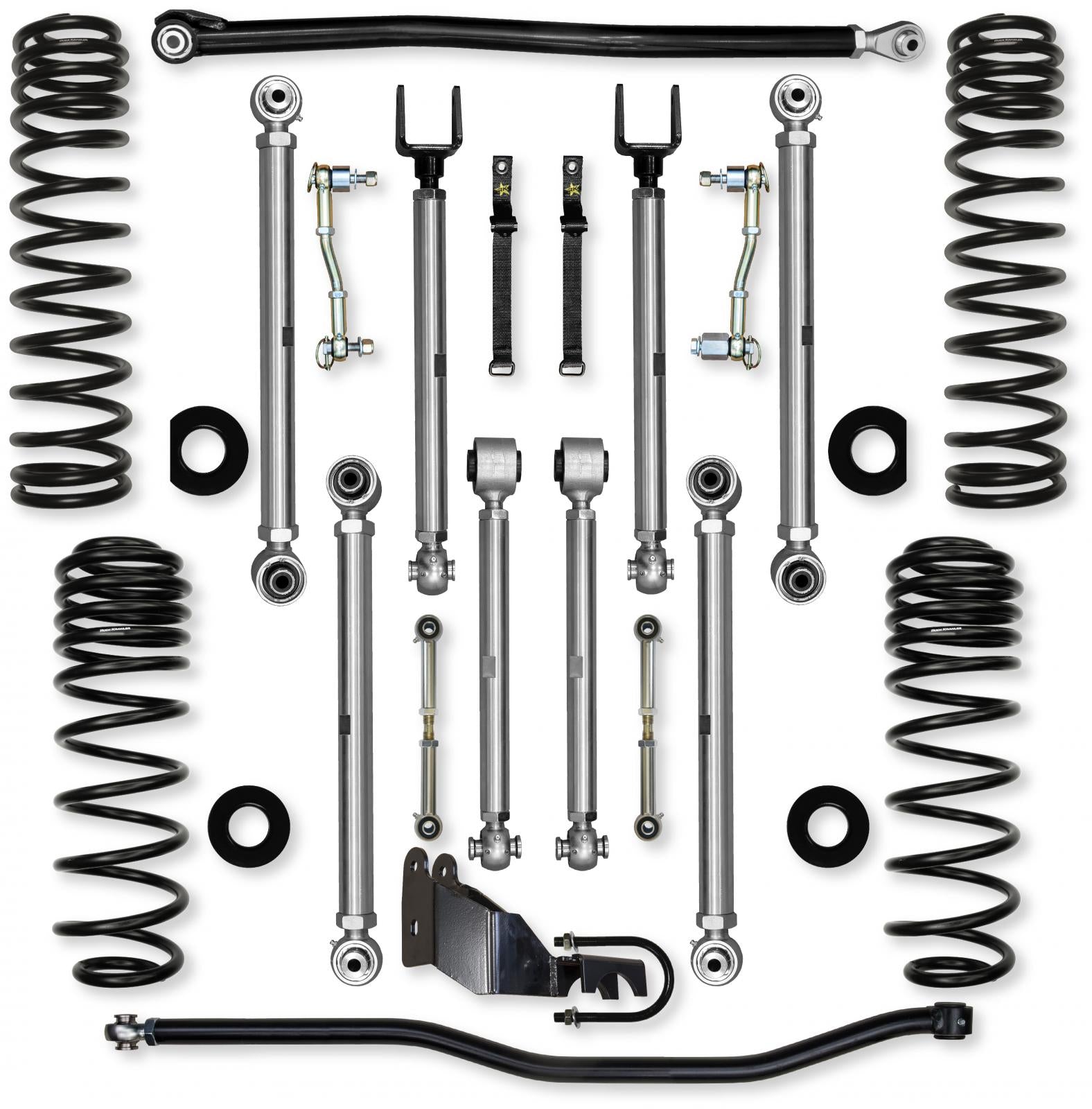 2.5 Inch X-Factor PRO Mid-Arm Suspension System for Jeep Wrangler JL Gas Models With No Shocks Rock Krawler