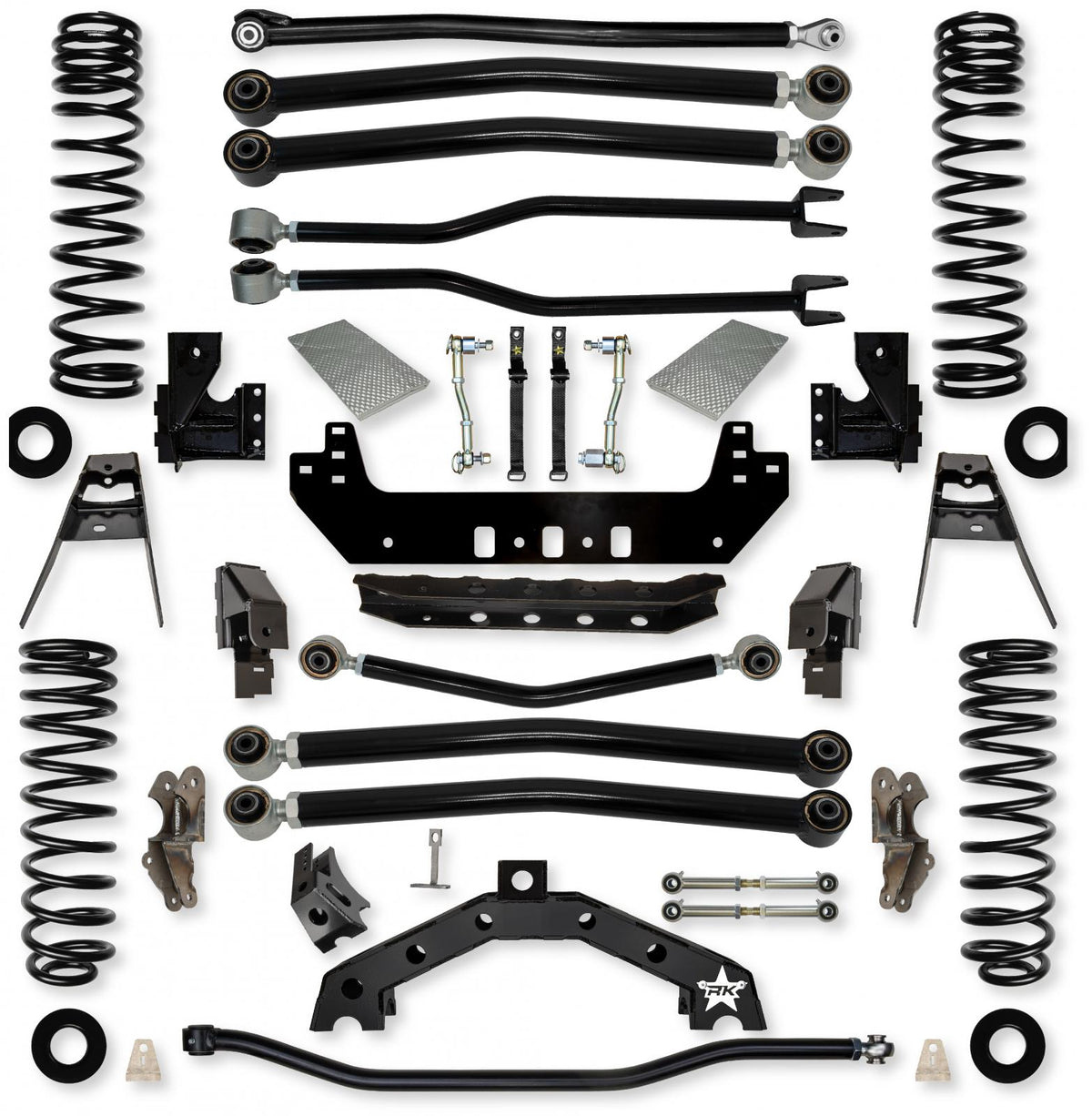 3.5 Inch Adventure X2 Long-Arm Suspension System for Jeep Wrangler JLU Diesel Models With No Shocks Rock Krawler