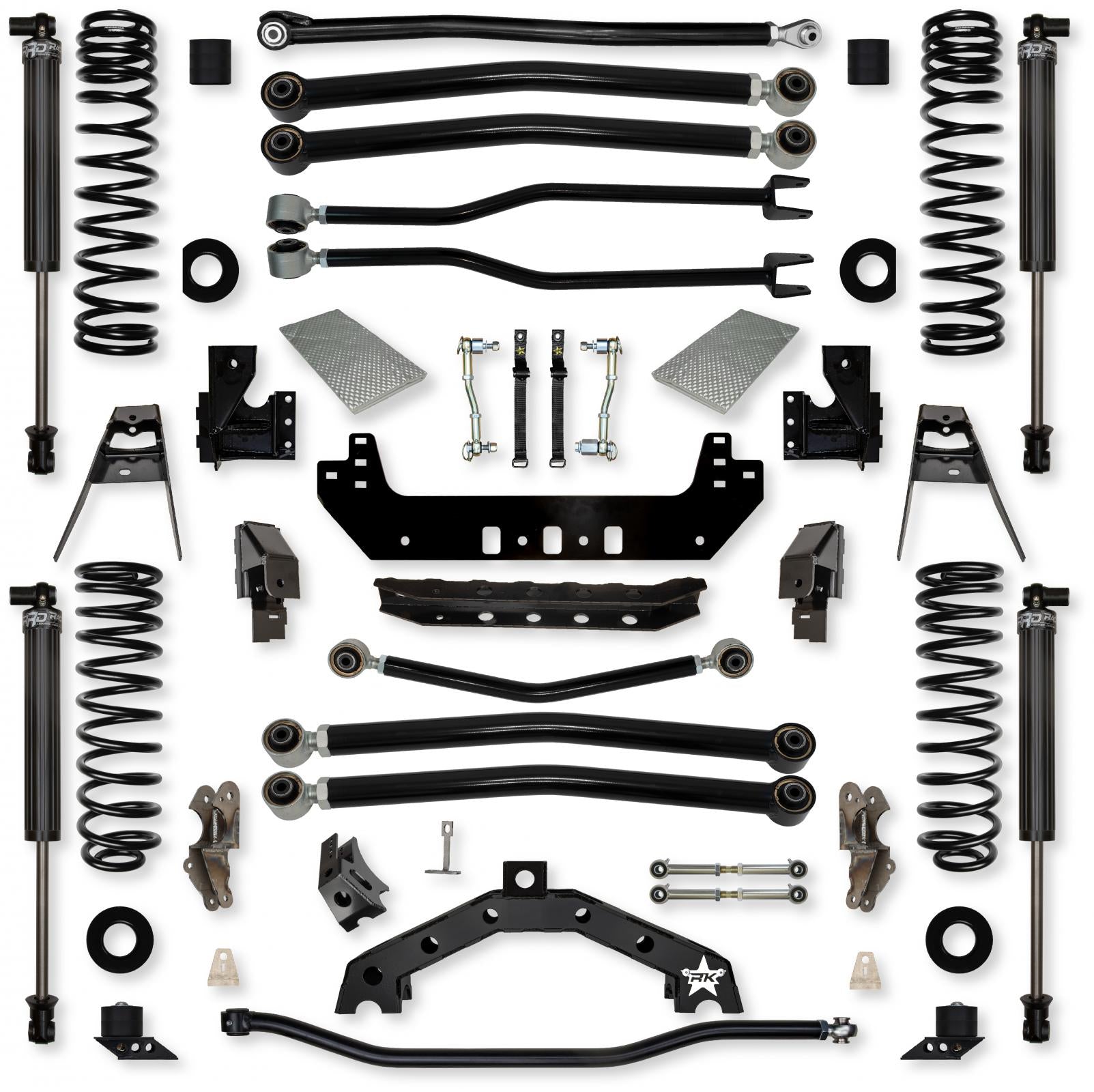3.5 Inch Adventure X2 Long-Arm Suspension System for Jeep Wrangler JLU Gas Models With IFP Shocks Rock Krawler