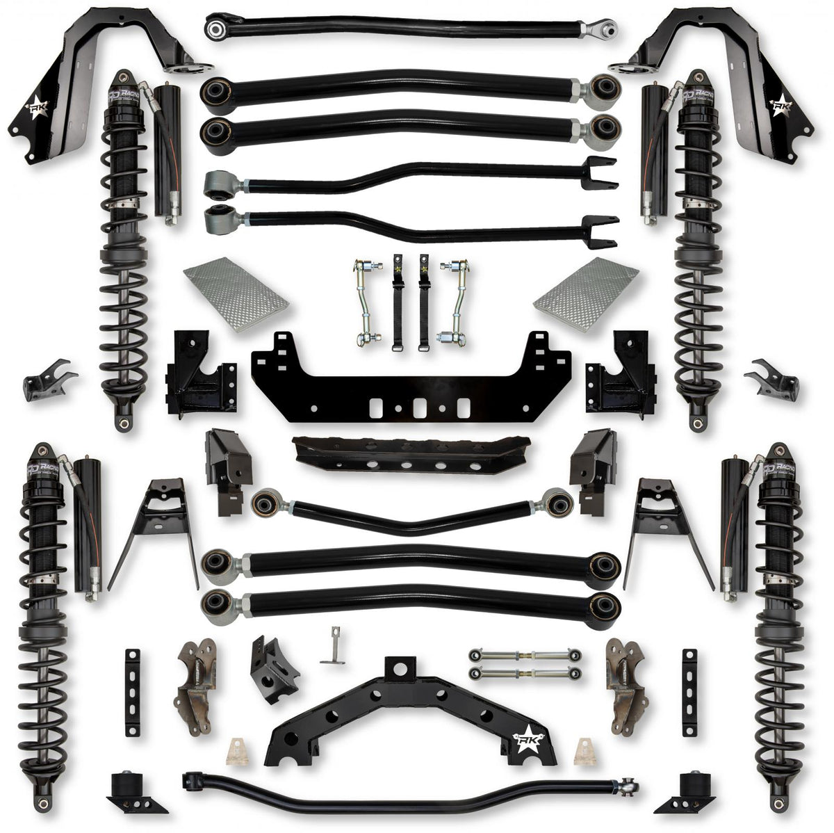 3.5 Inch Adventure X2 Coilover Long-Arm Suspension System for Jeep Wrangler JLU Gas Models Comp Stage 1 Trail Runner System Stage 1 Rock Krawler