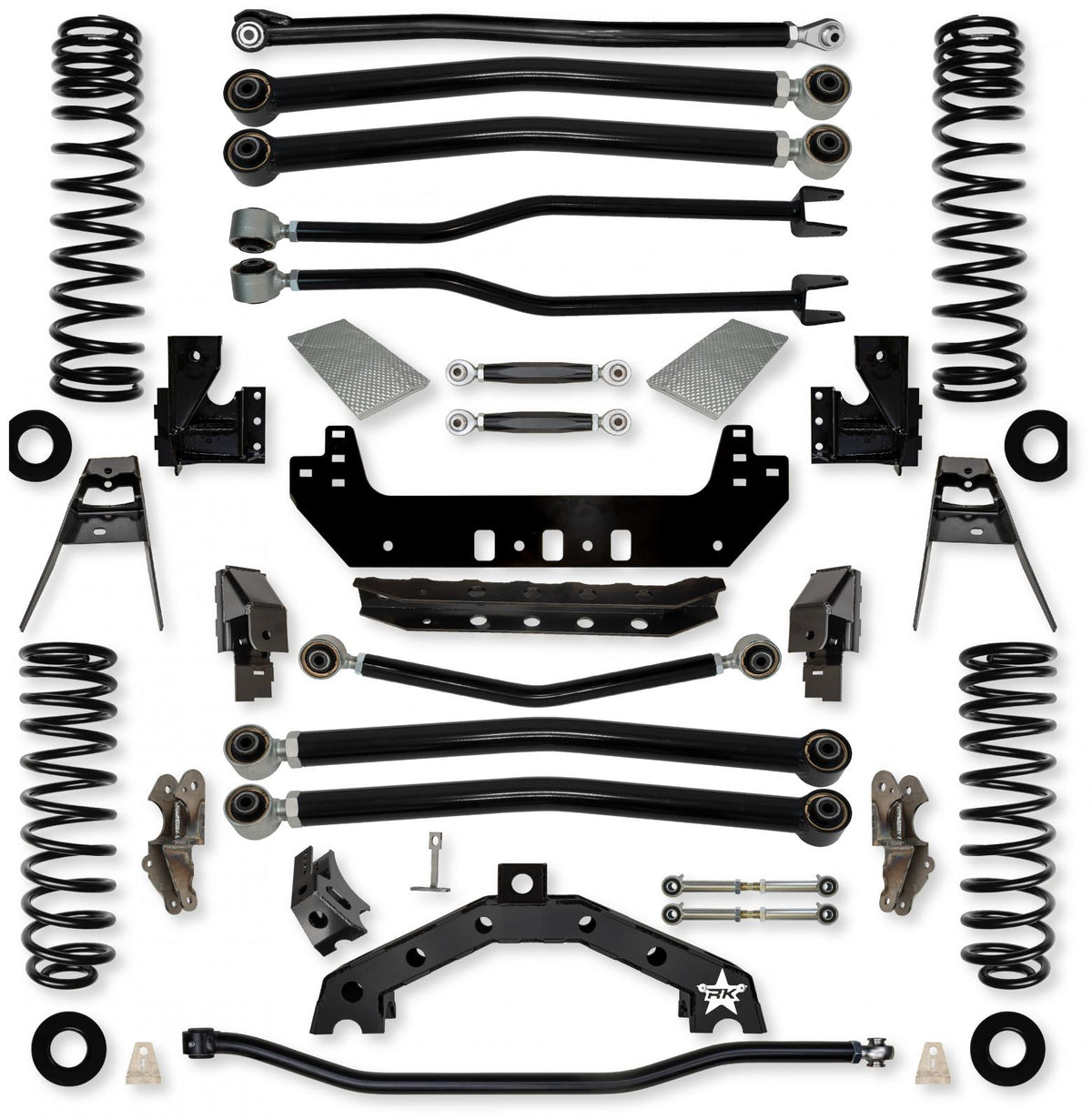 3.5 Inch Adventure X2 No Limits Long-Arm Suspension System for Jeep Wrangler JLU 392 Models With No Shocks Rock Krawler