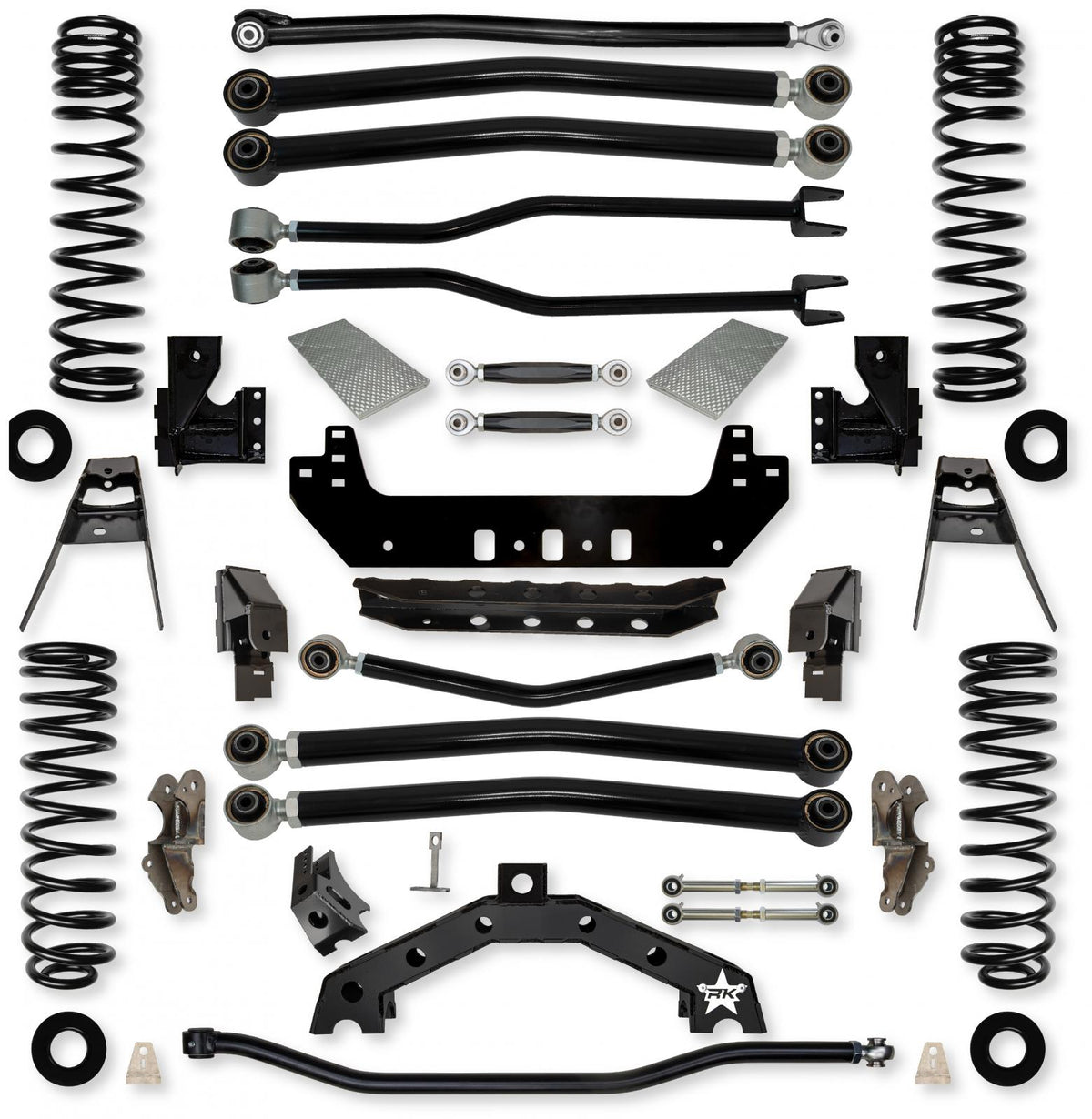 3.5 Inch Adventure X2 No Limits Long-Arm Suspension System for Jeep Wrangler JLU Gas Models With No Shocks Rock Krawler