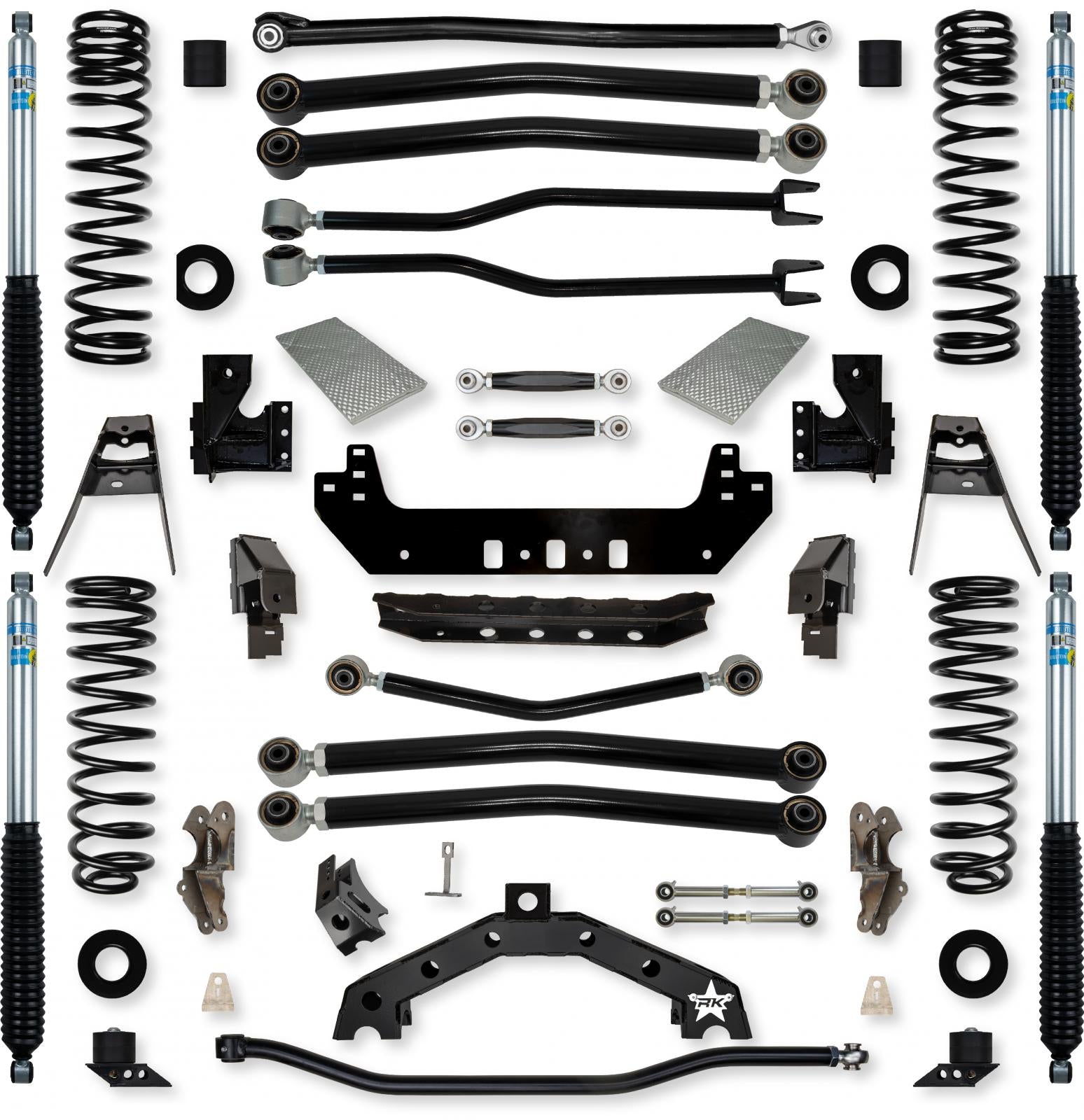 3.5 Inch Adventure X2 No Limits Long-Arm Suspension System for Jeep Wrangler JLU Gas Models With Bilstein Shocks Rock Krawler