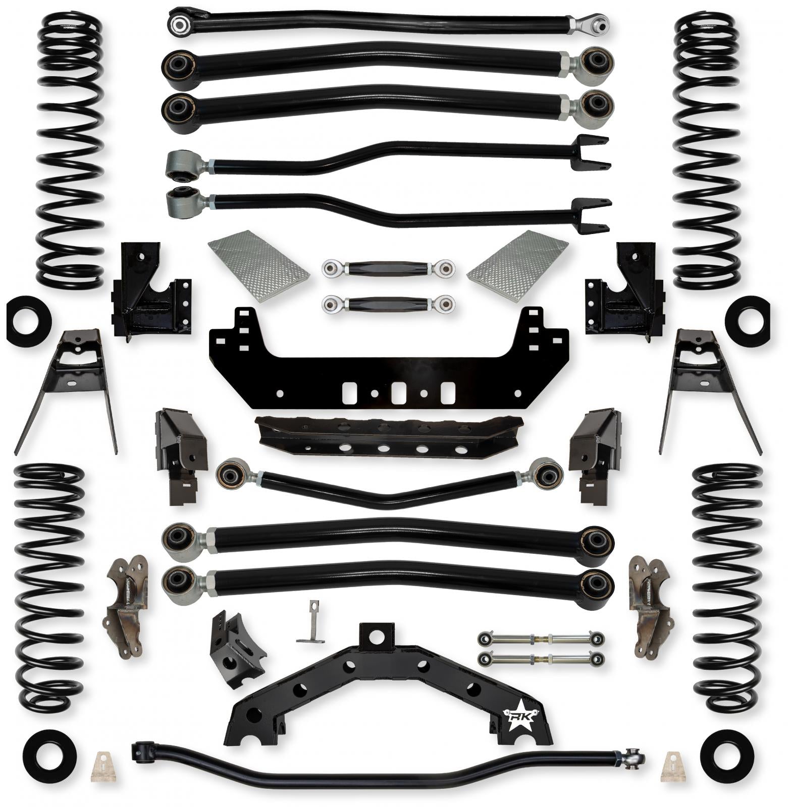 3.5 Inch Adventure X2 No Limits Long-Arm Suspension System for Jeep Wrangler JLU Diesel Models With No Shocks Rock Krawler