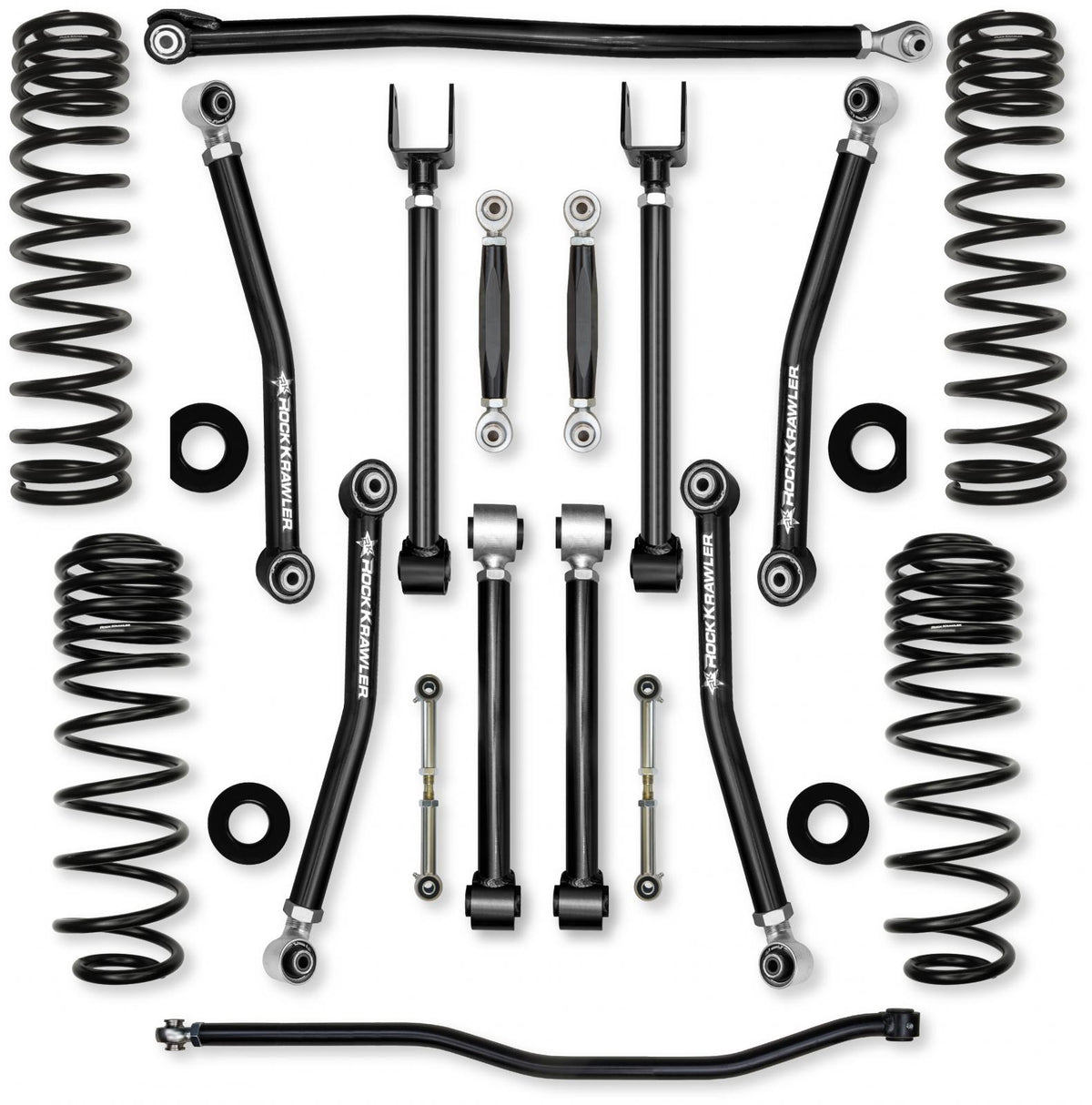 3.5 Inch Adventure X No Limits Mid-Arm Suspension System for Jeep Wrangler JLU 392 Models With No Shocks Rock Krawler