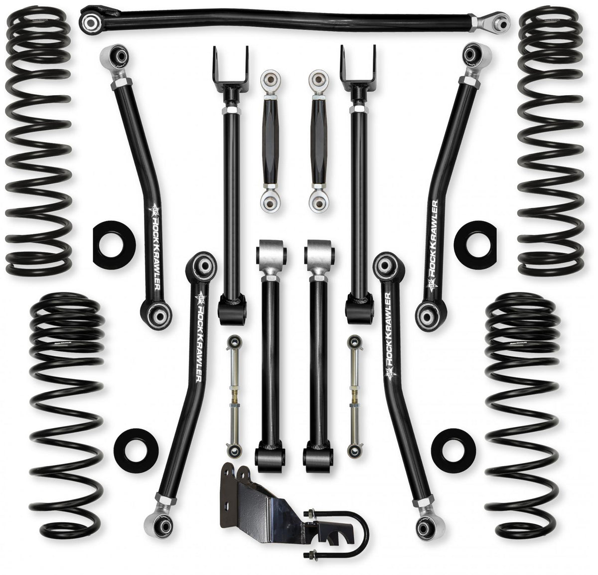 3.5 Inch Adventure X No Limits Mid-Arm Suspension System for Jeep Wrangler JLU Diesel Models With No Shocks Rock Krawler