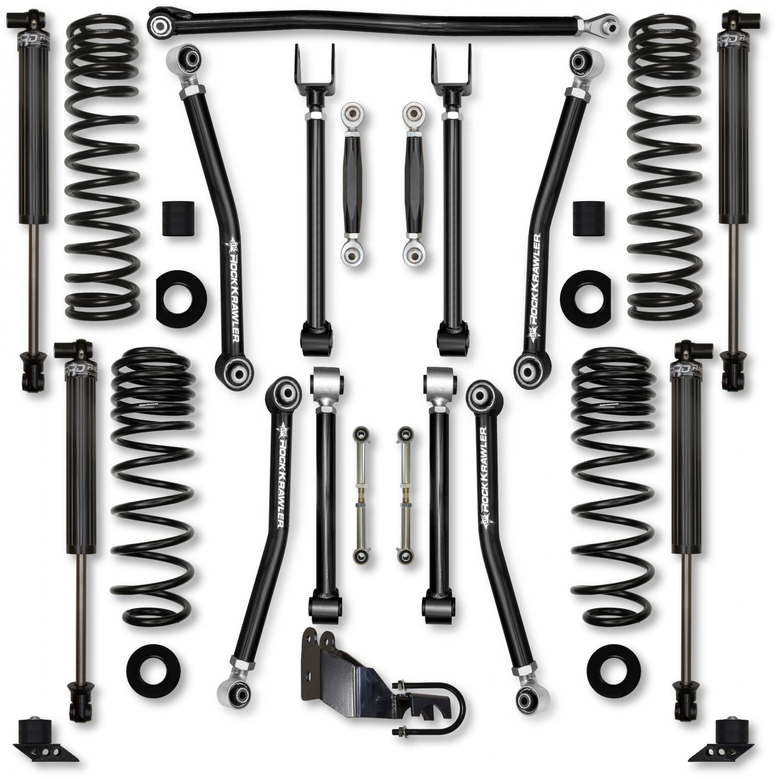 3.5 Inch Adventure X No Limits Mid-Arm Suspension System for Jeep Wrangler JLU 4XE Models With IFP Shocks Rock Krawler