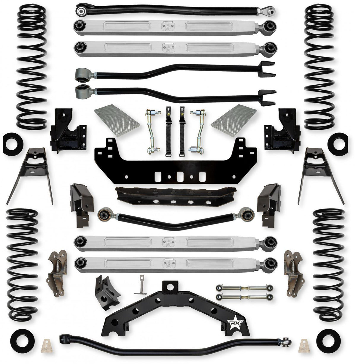 3.5 Inch Adventure X2 Pro Elite Long-Arm Suspension System for Jeep Wrangler JLU Gas Models With No Shocks Rock Krawler
