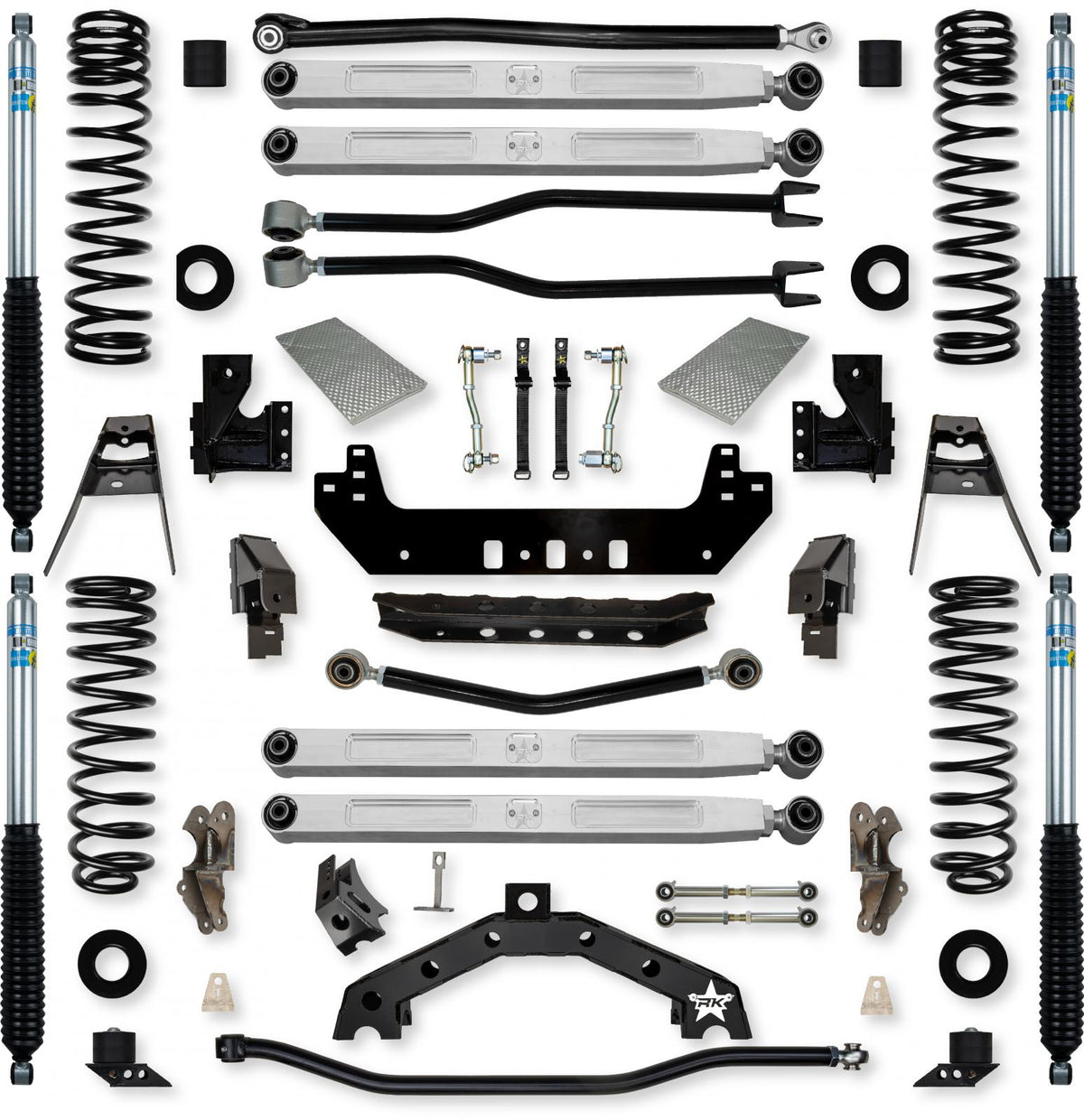 3.5 Inch Adventure X2 Pro Elite Long-Arm Suspension System for Jeep Wrangler JLU Diesel Models With Bilstein Shocks Rock Krawler