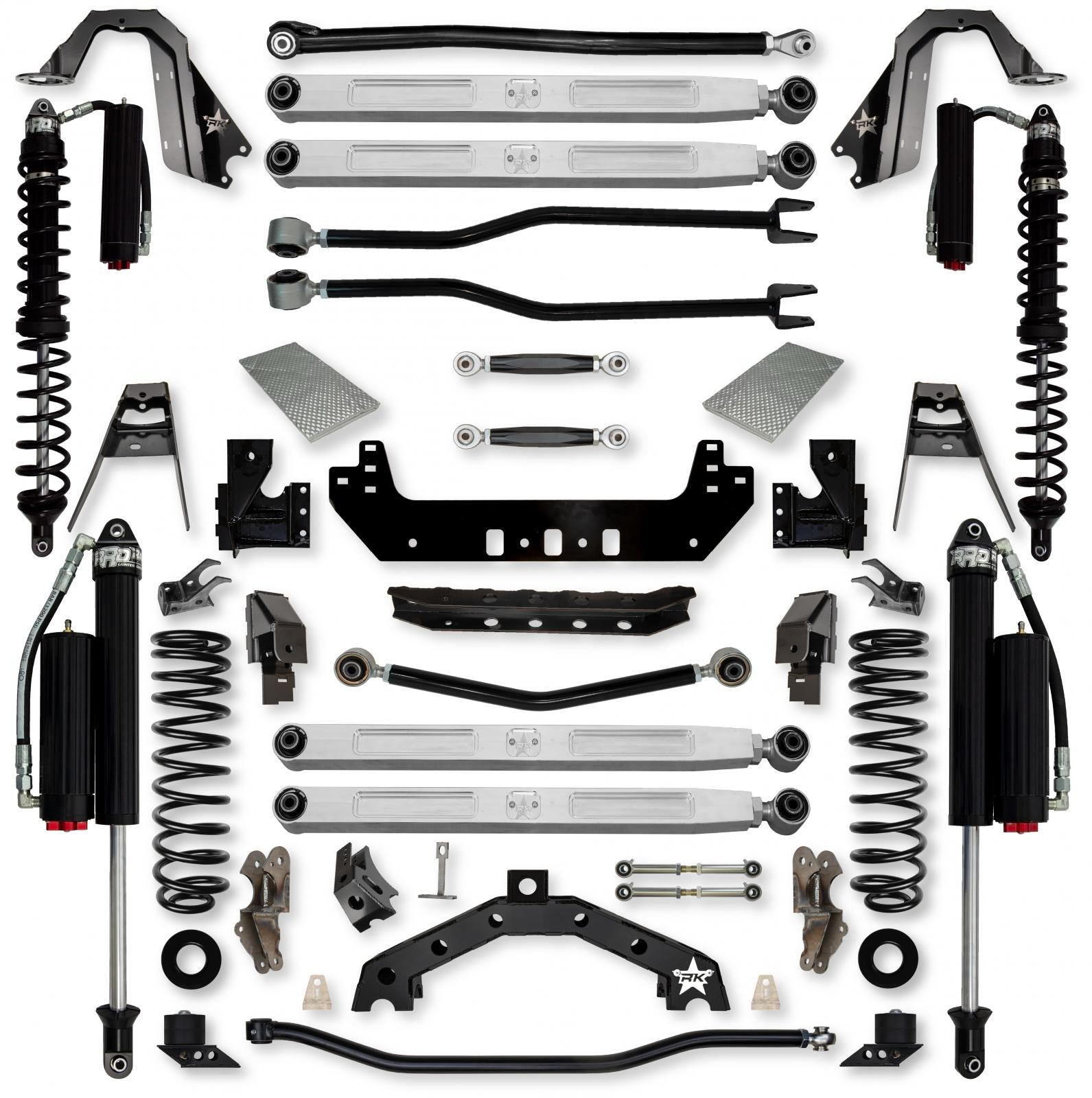 3.5 Inch Adventure X2 Pro Elite Coilover No Limits Long-Arm Suspension System for Jeep Wrangler JL Gas Models Comp System Stage 2 Rock Krawler